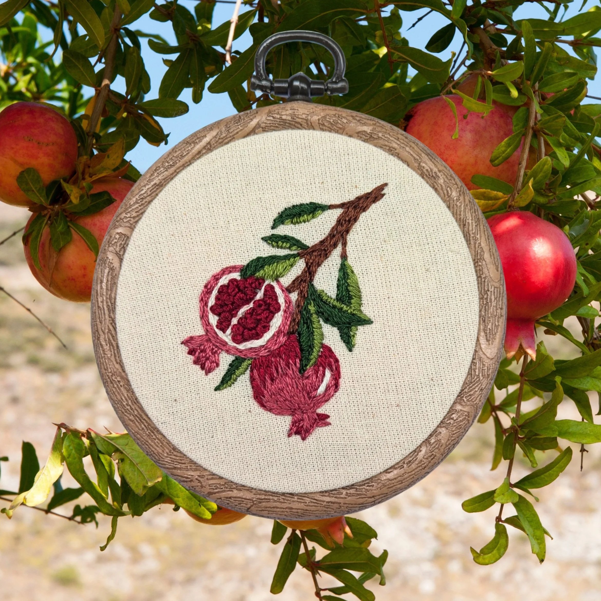 pomegranate embroidery kit