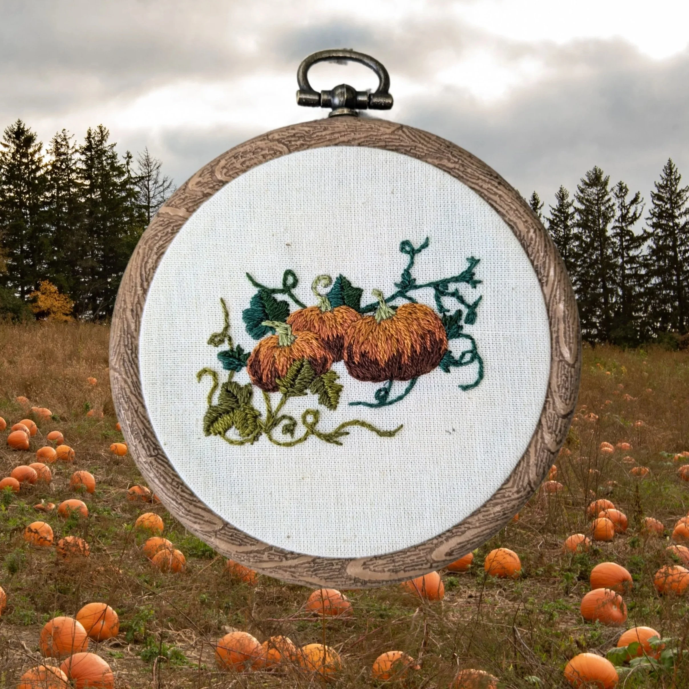pumpkin embroidery kit