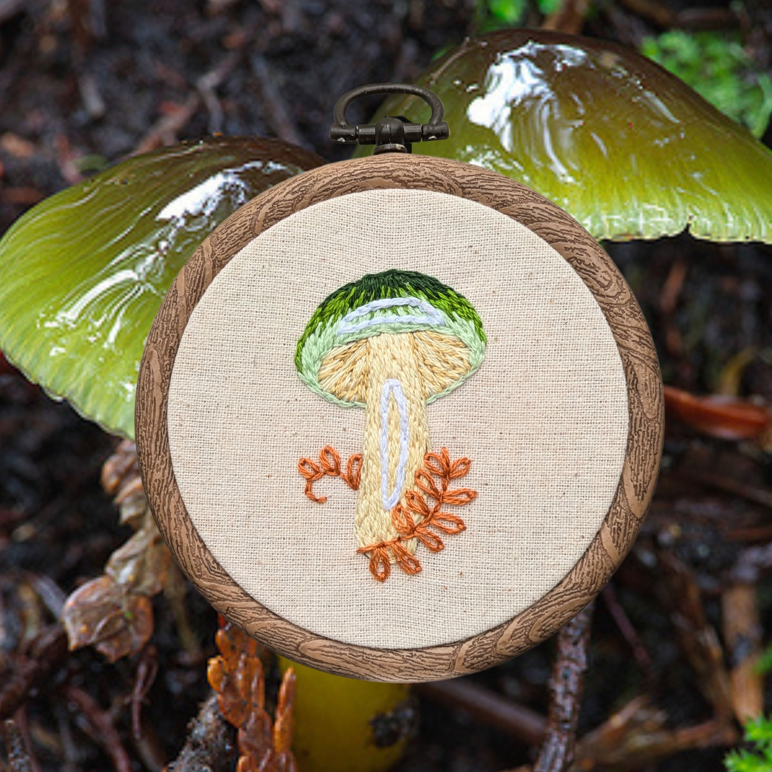 Parrot Waxcap Mushroom - The Country Garden Collection - Embroidery Kit