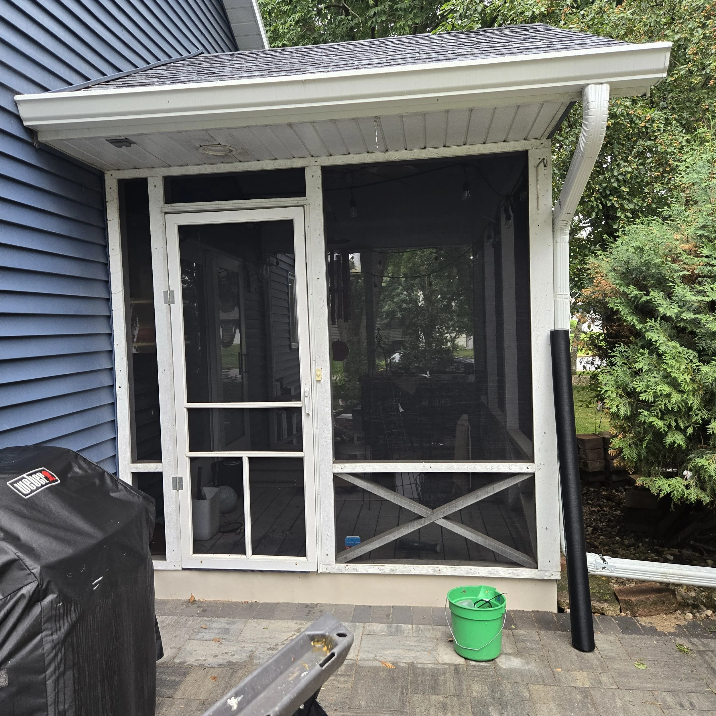 Newly re-screened porch using PetScreen