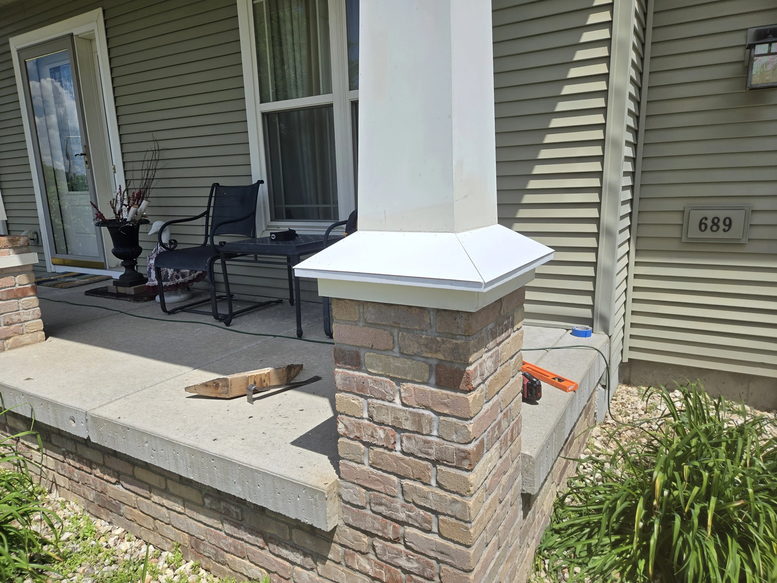 Replacing a rotted post skirt with PVC