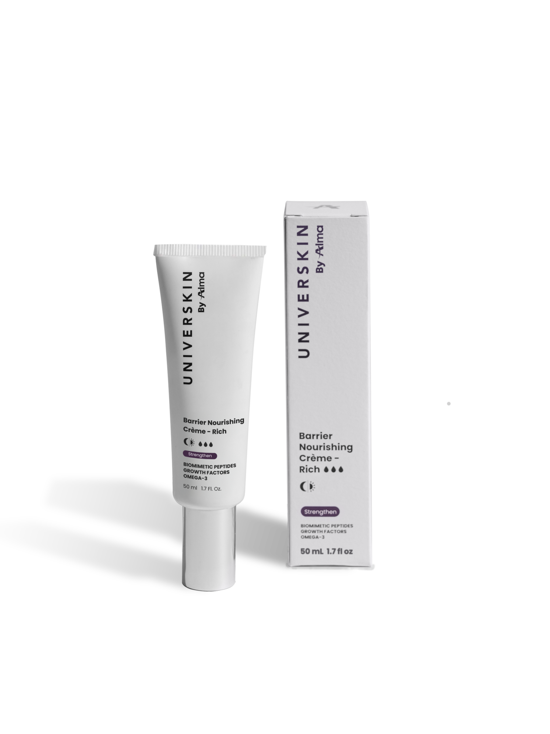 Rich Barrier Nourishing cream tube with it's white universkin packaging