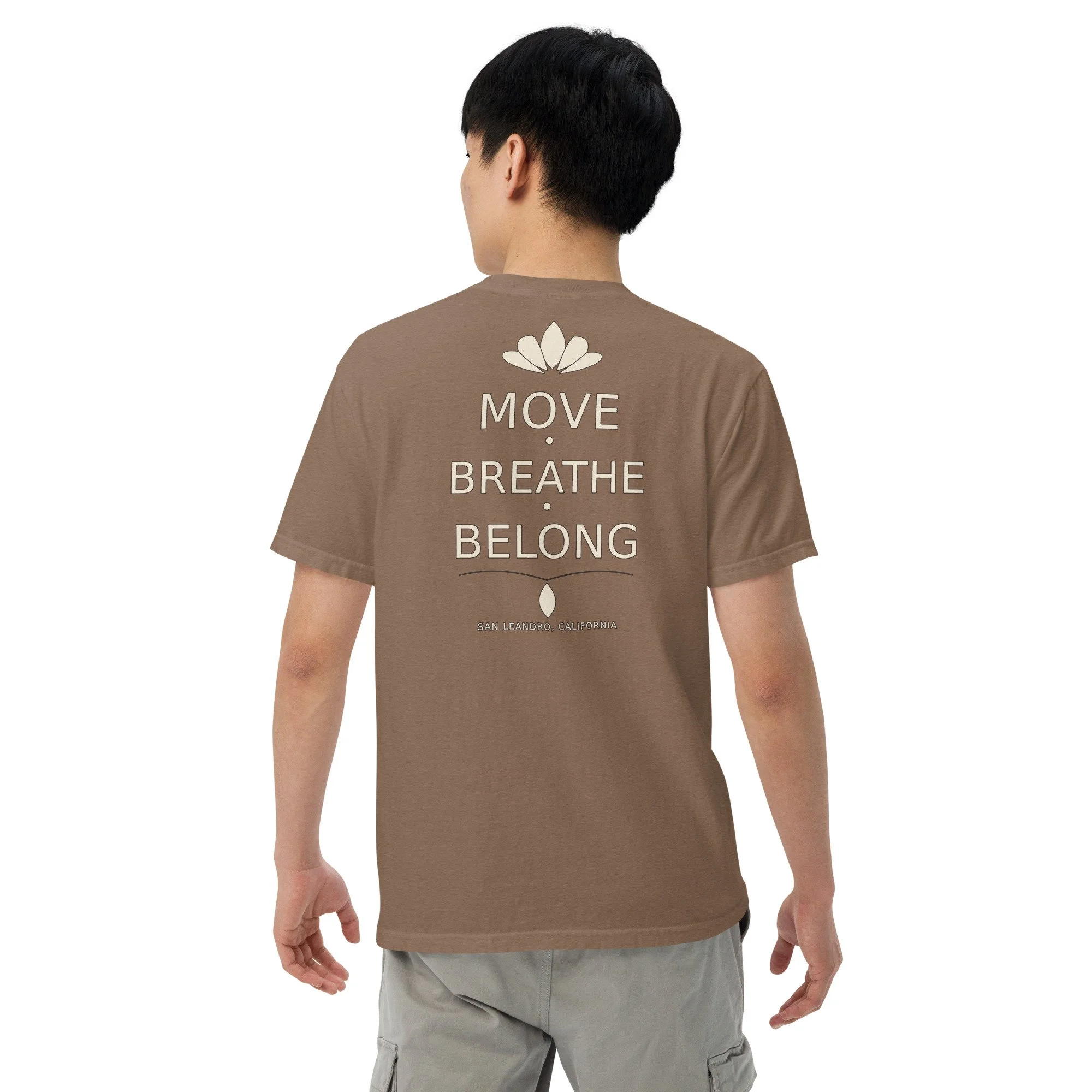Bloom Heavyweight Tee in espresso, back view