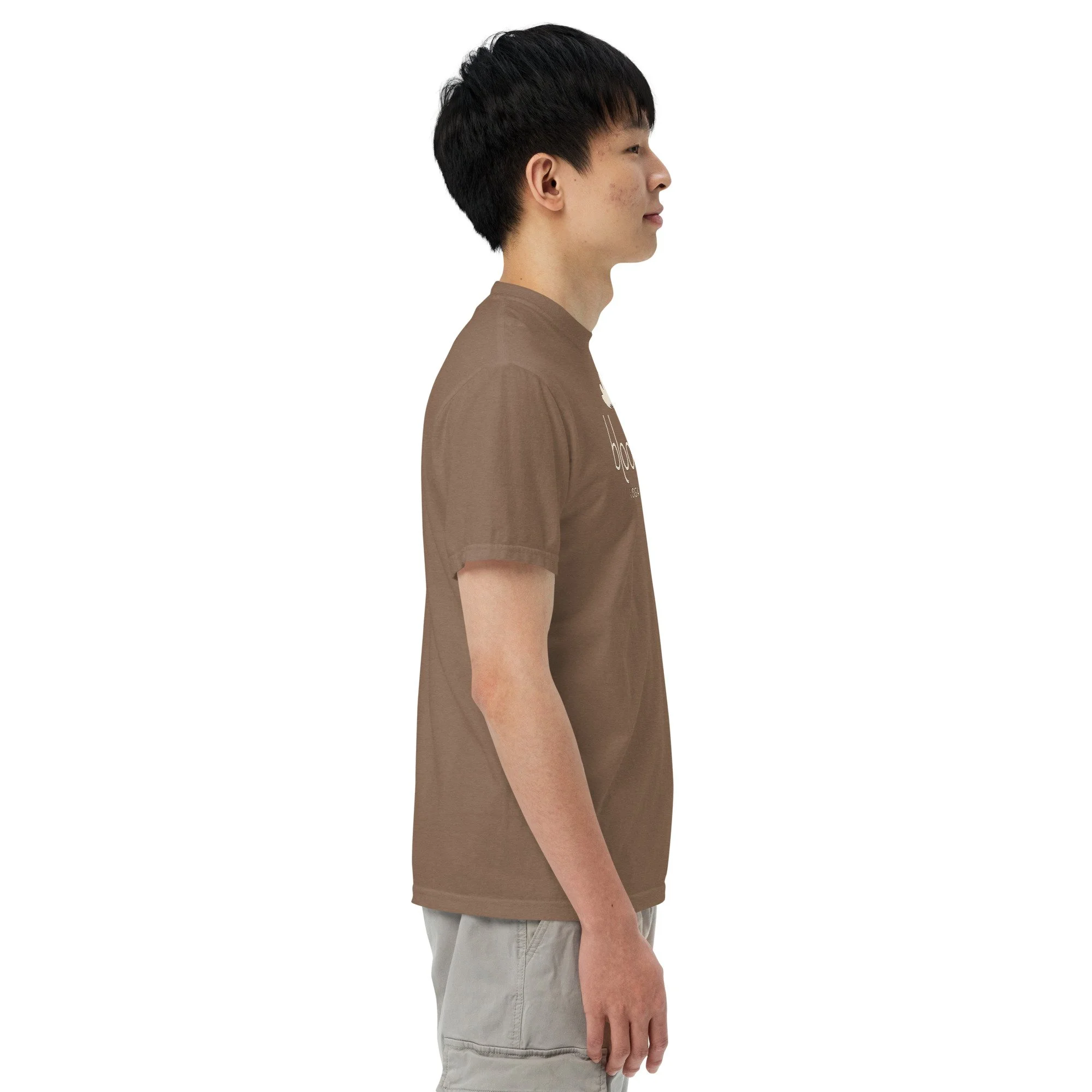 Bloom Heavyweight Tee in espresso, right view