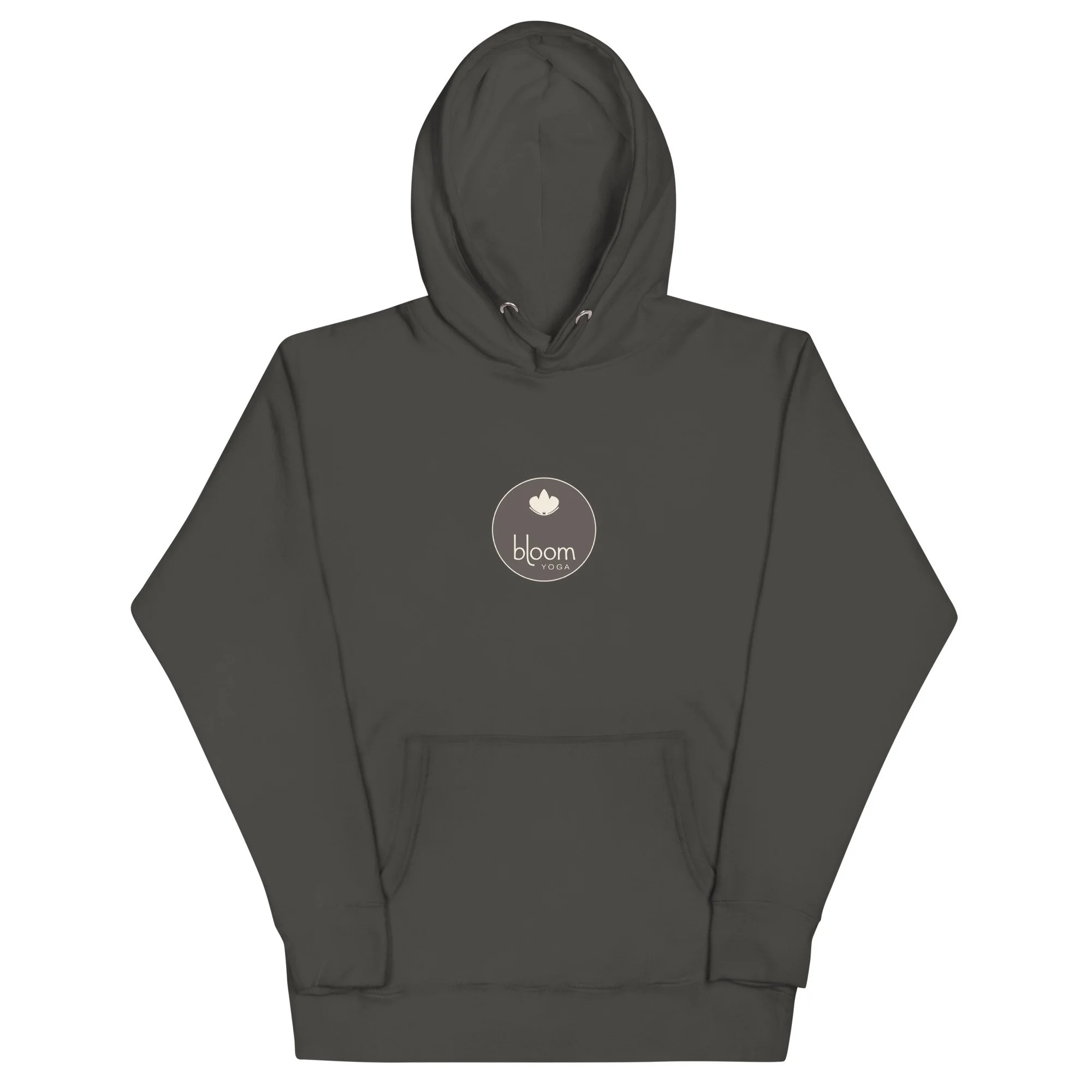 Bloom Premium Hoodie in black, front view