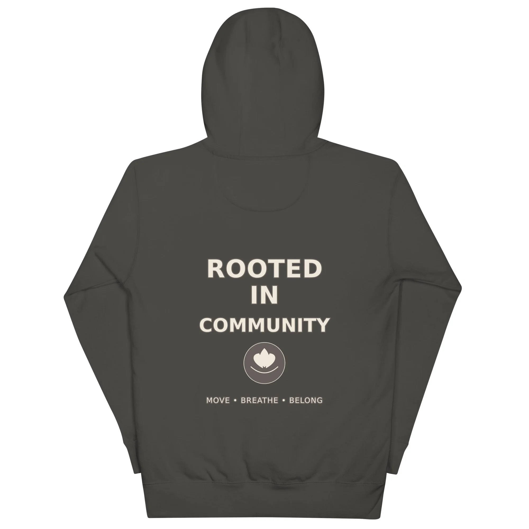 Bloom Premium Hoodie in black, back view