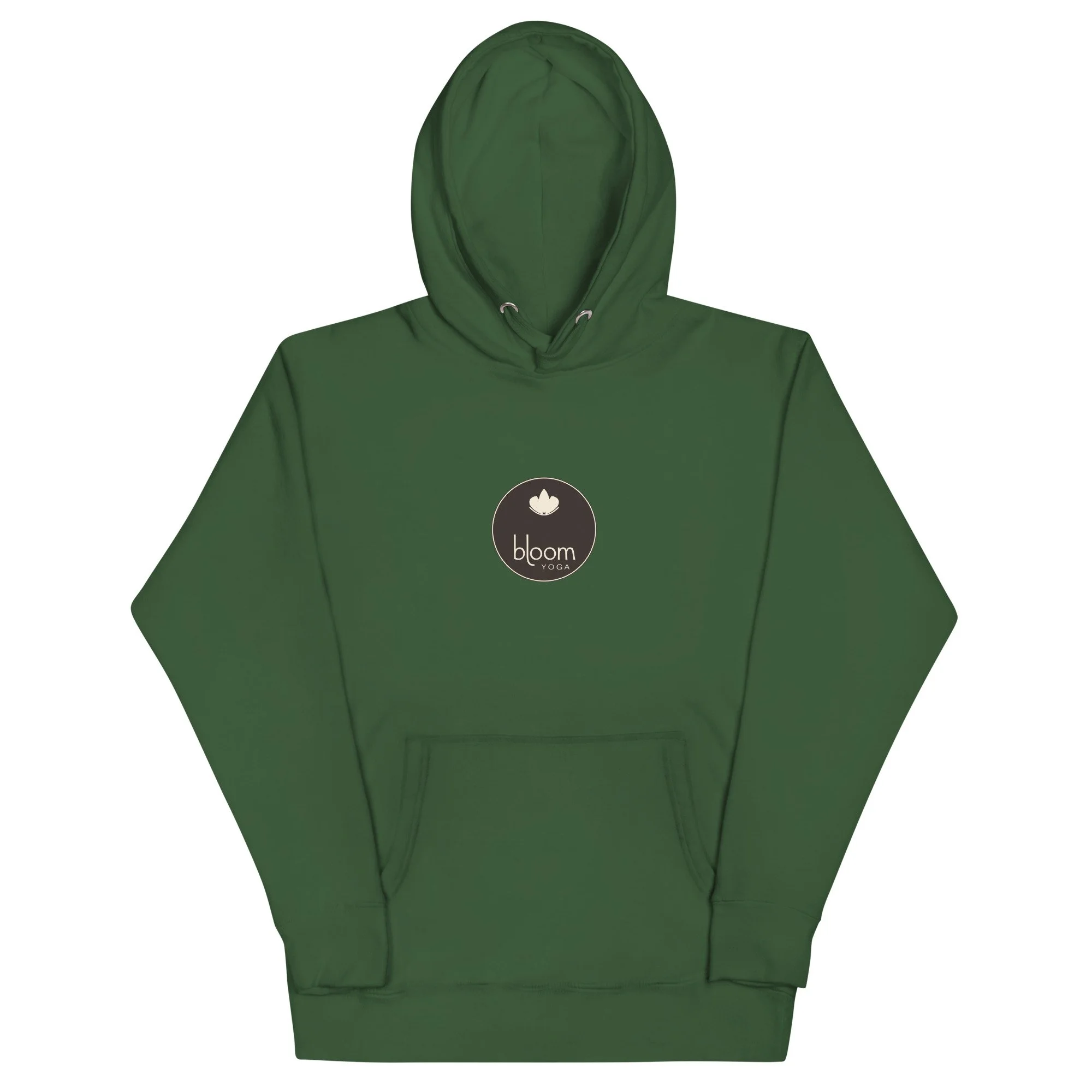 Bloom Premium Hoodie in forest green, front view