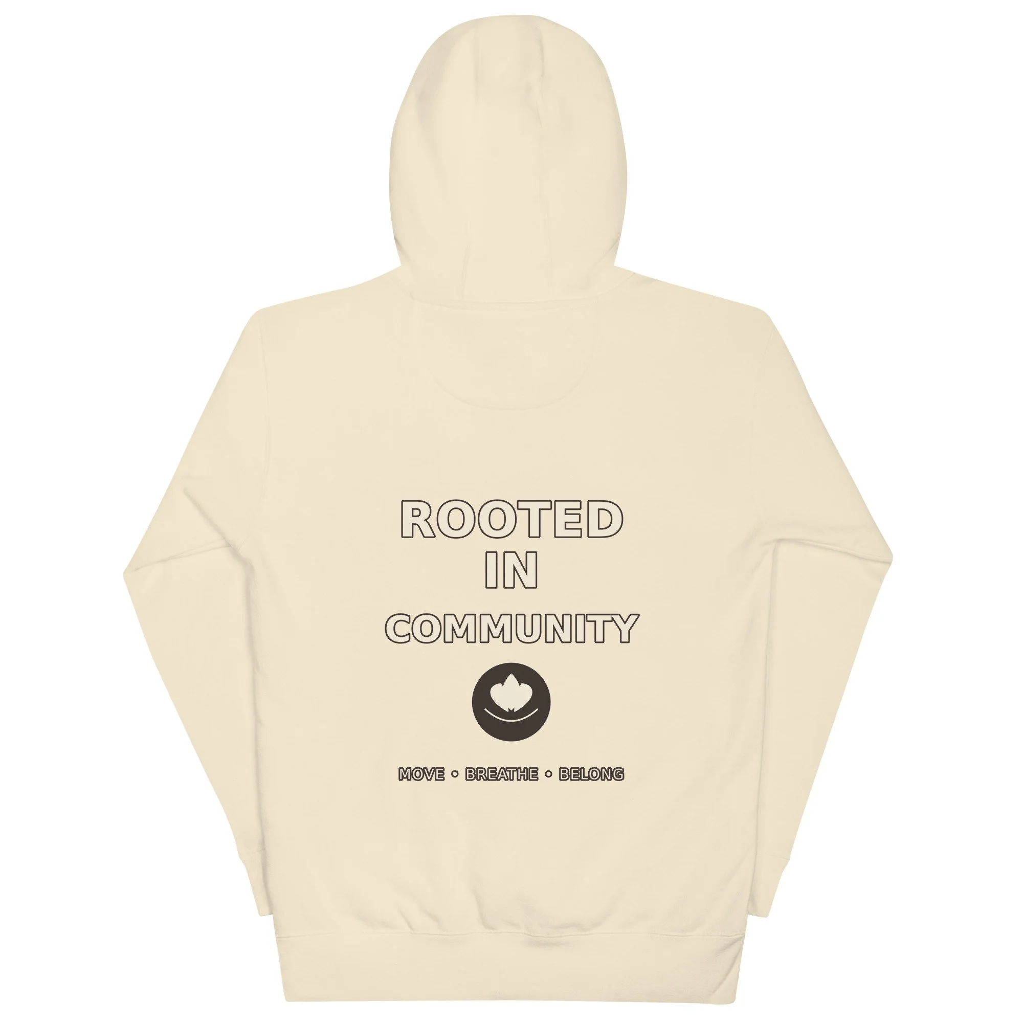 Bloom Premium Hoodie in bone, back view