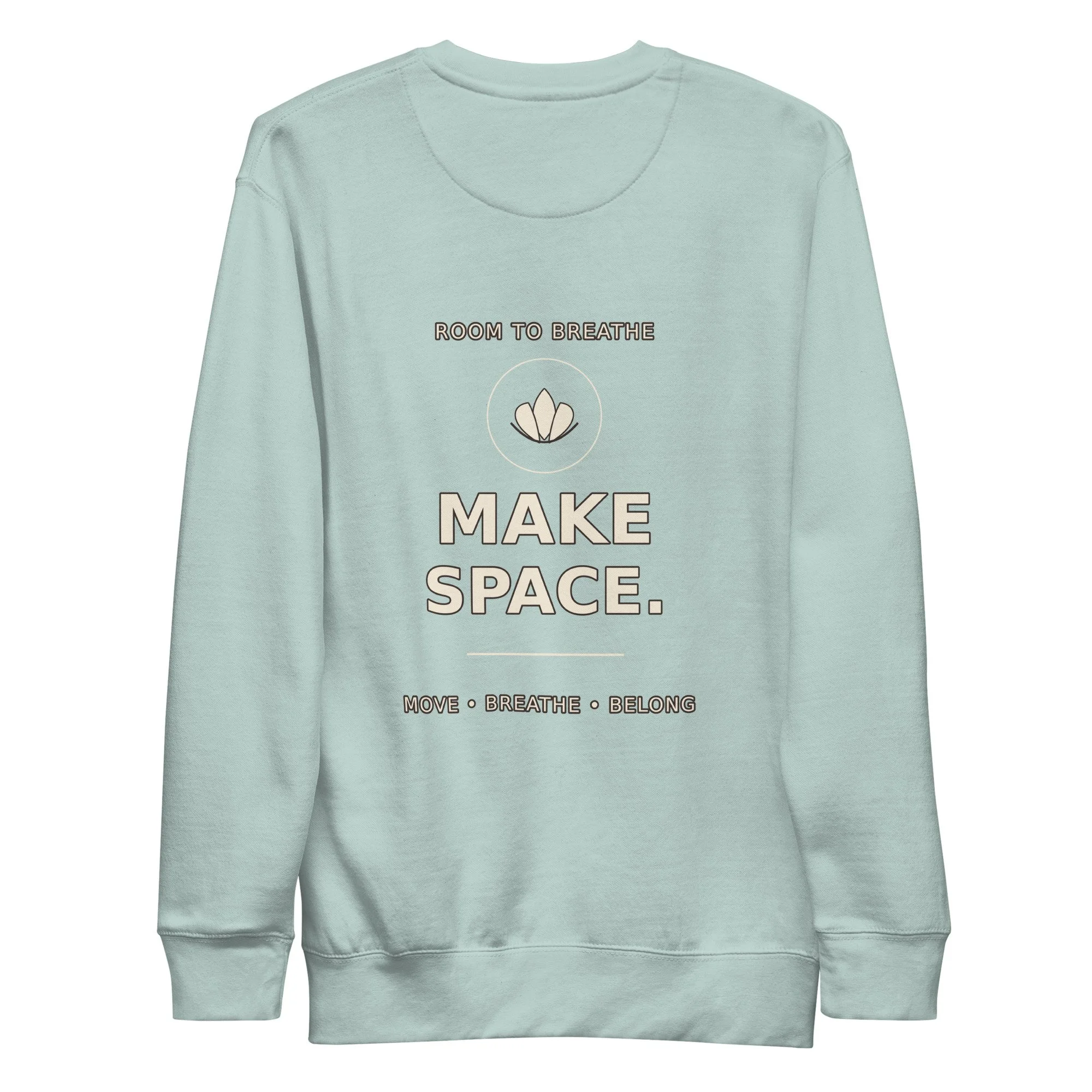 Bloom Premium Crewneck Sweatshirt in agave, back view