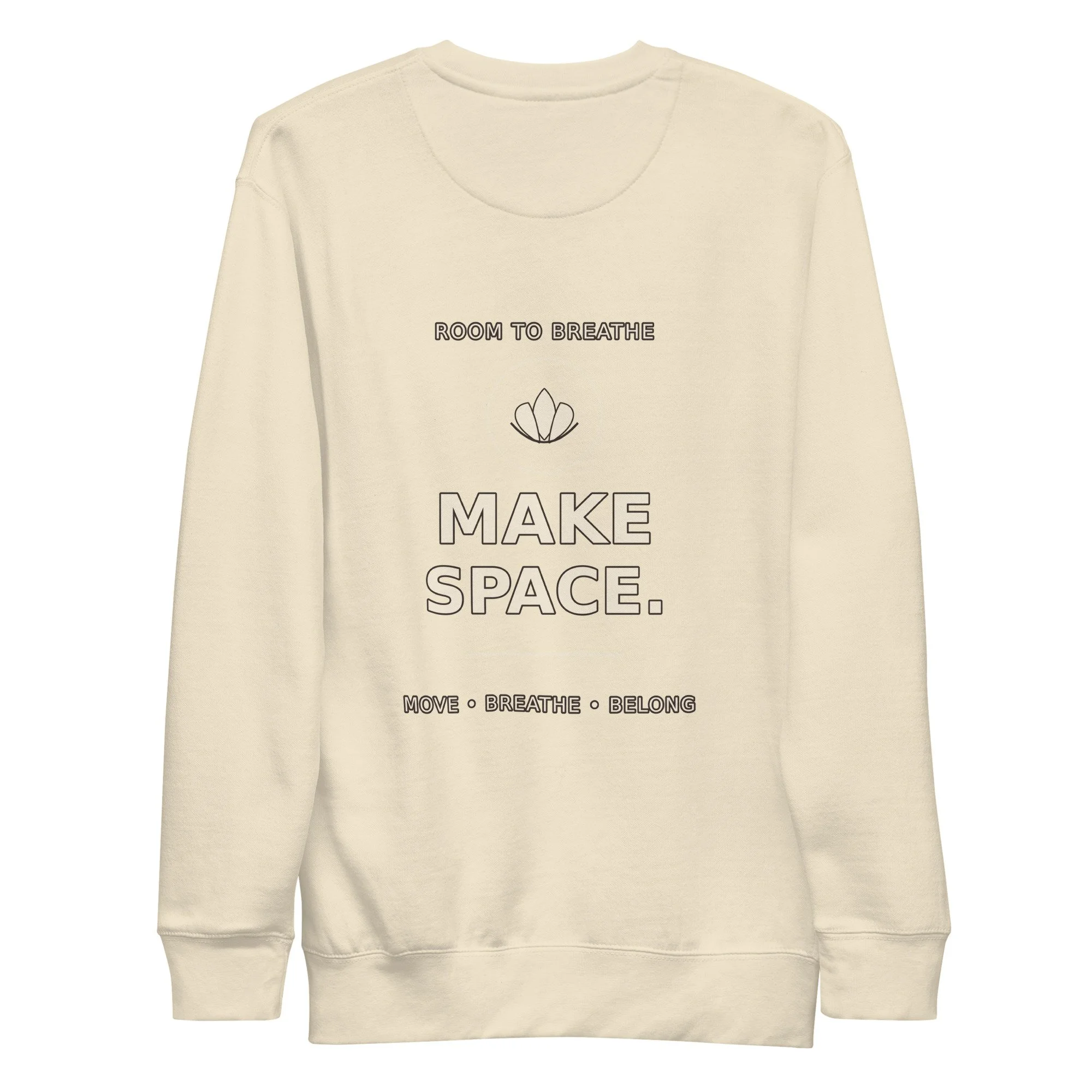 Bloom Premium Crewneck Sweatshirt in bone, back view