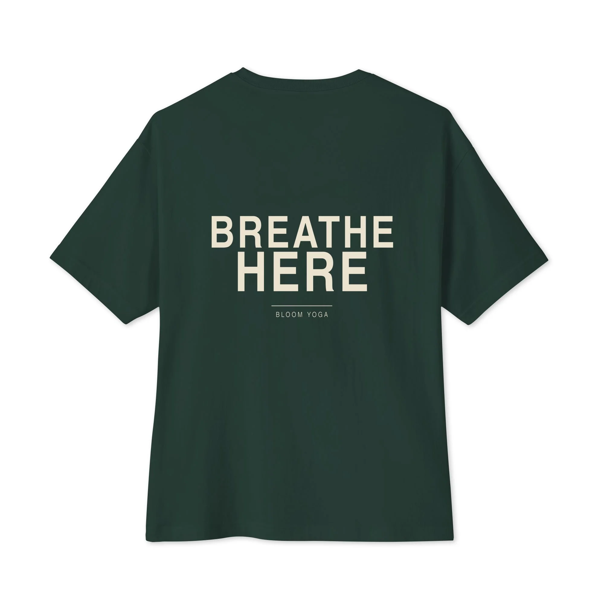 Bloom Oversized Boxy Tee in forest, back view