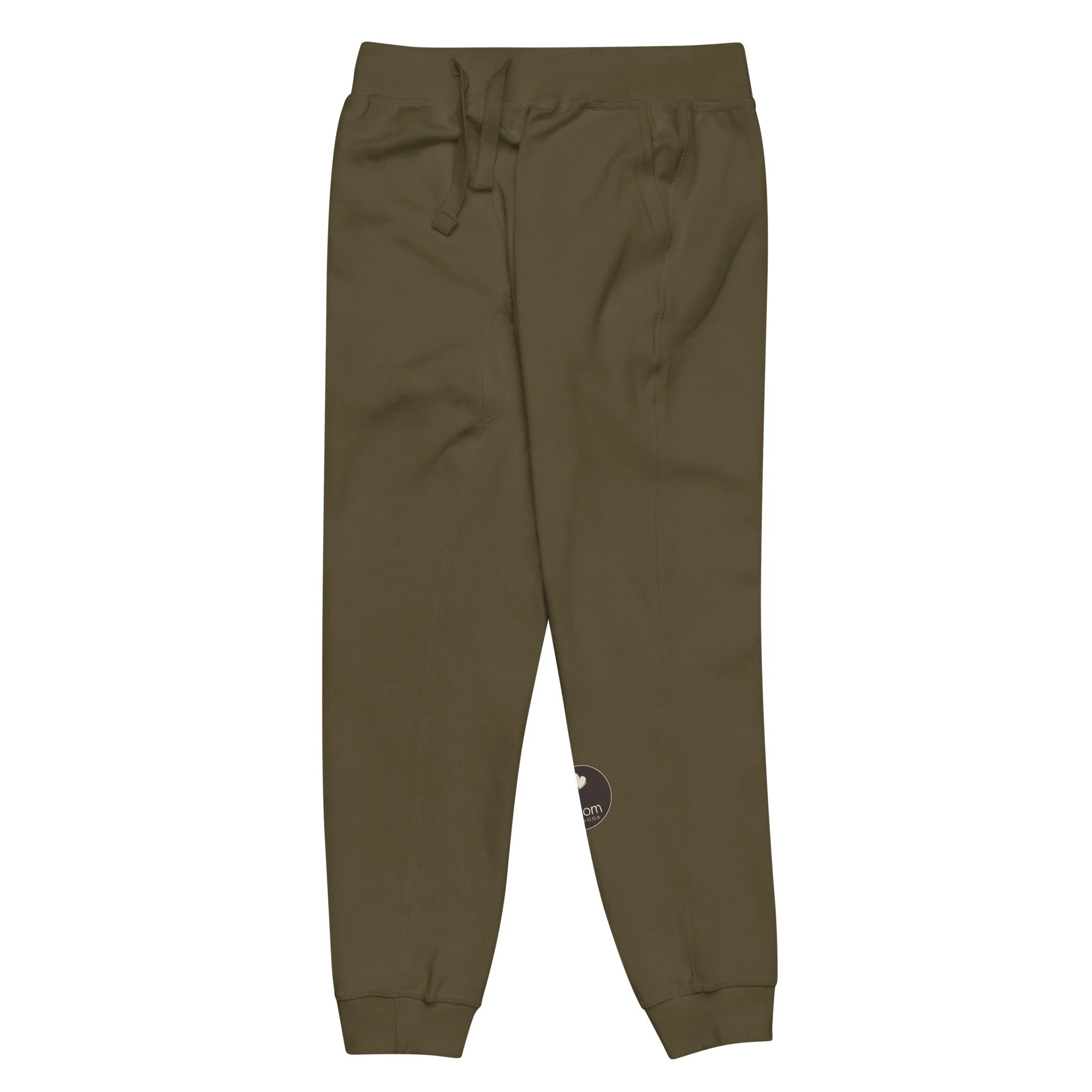 Bloom Fleece Joggers in military green, front left view