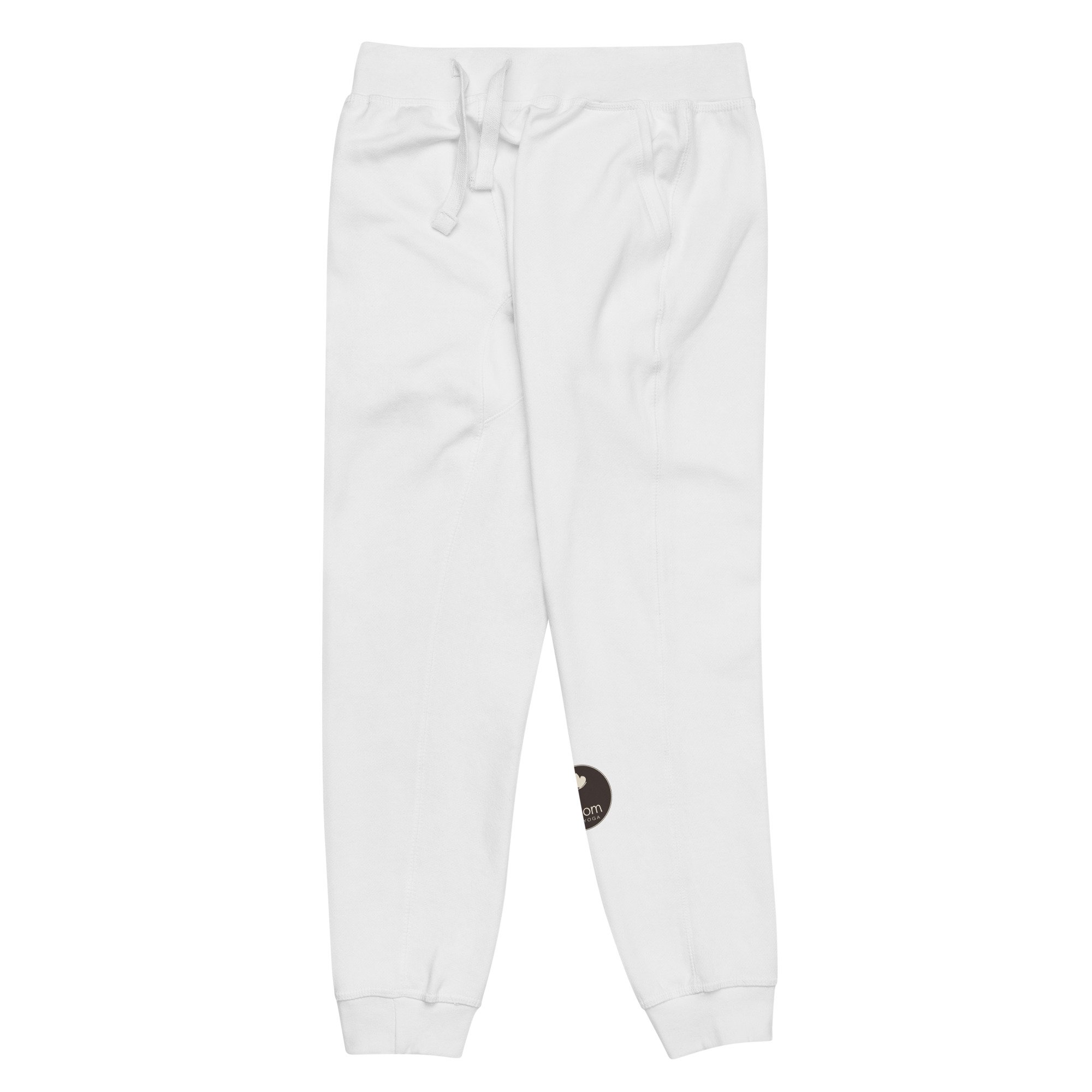 Bloom Fleece Joggers in white, front left view