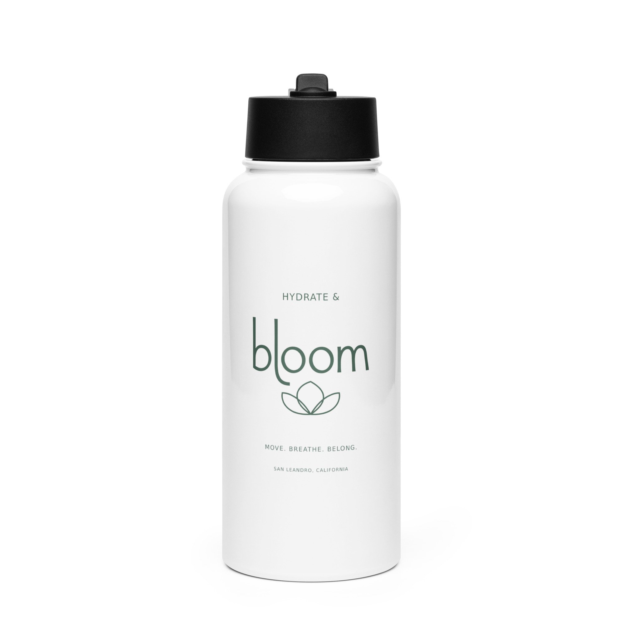Bloom 32 oz Water Bottle, front view