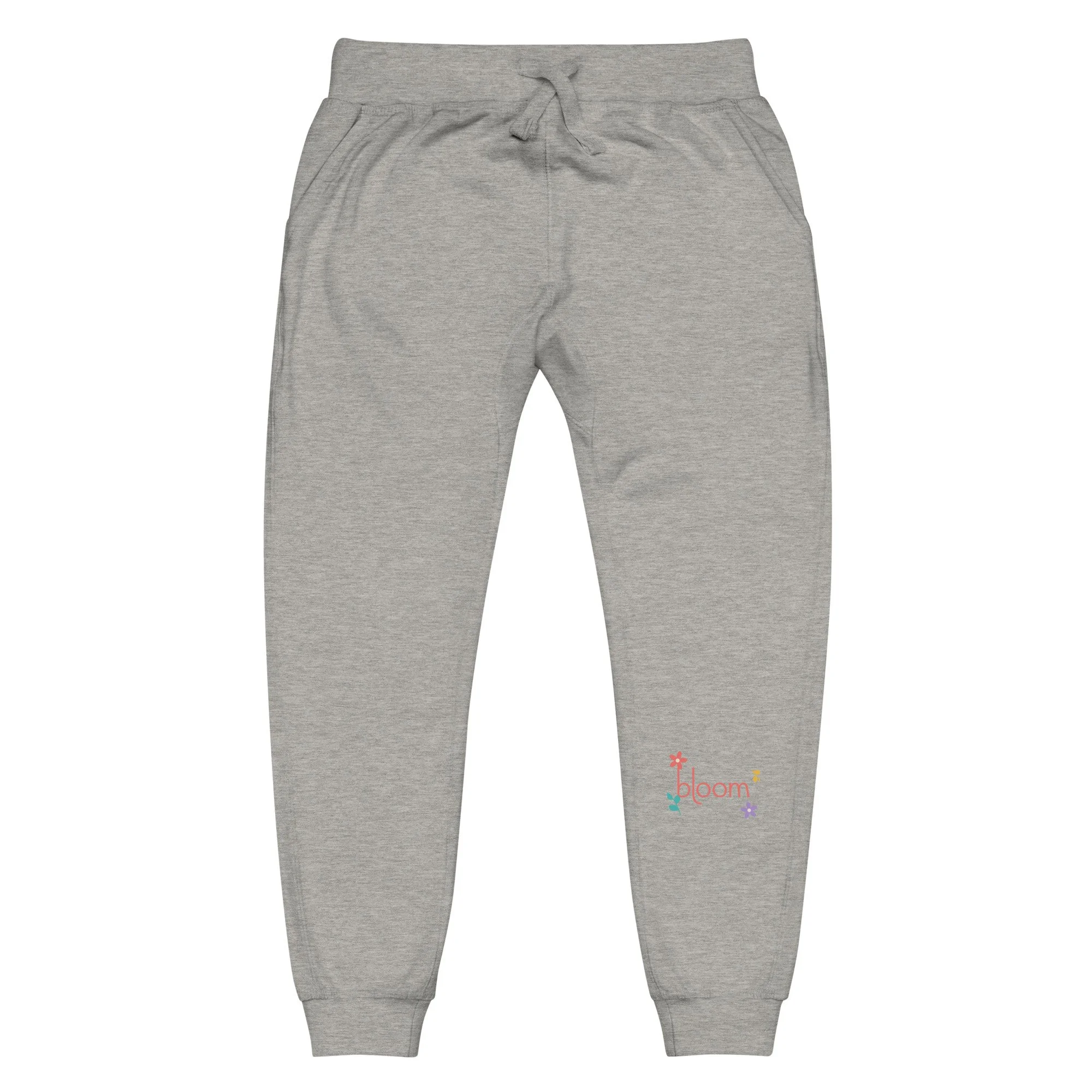 Bloom Fleece Joggers — Color Garden in carbon grey, front view