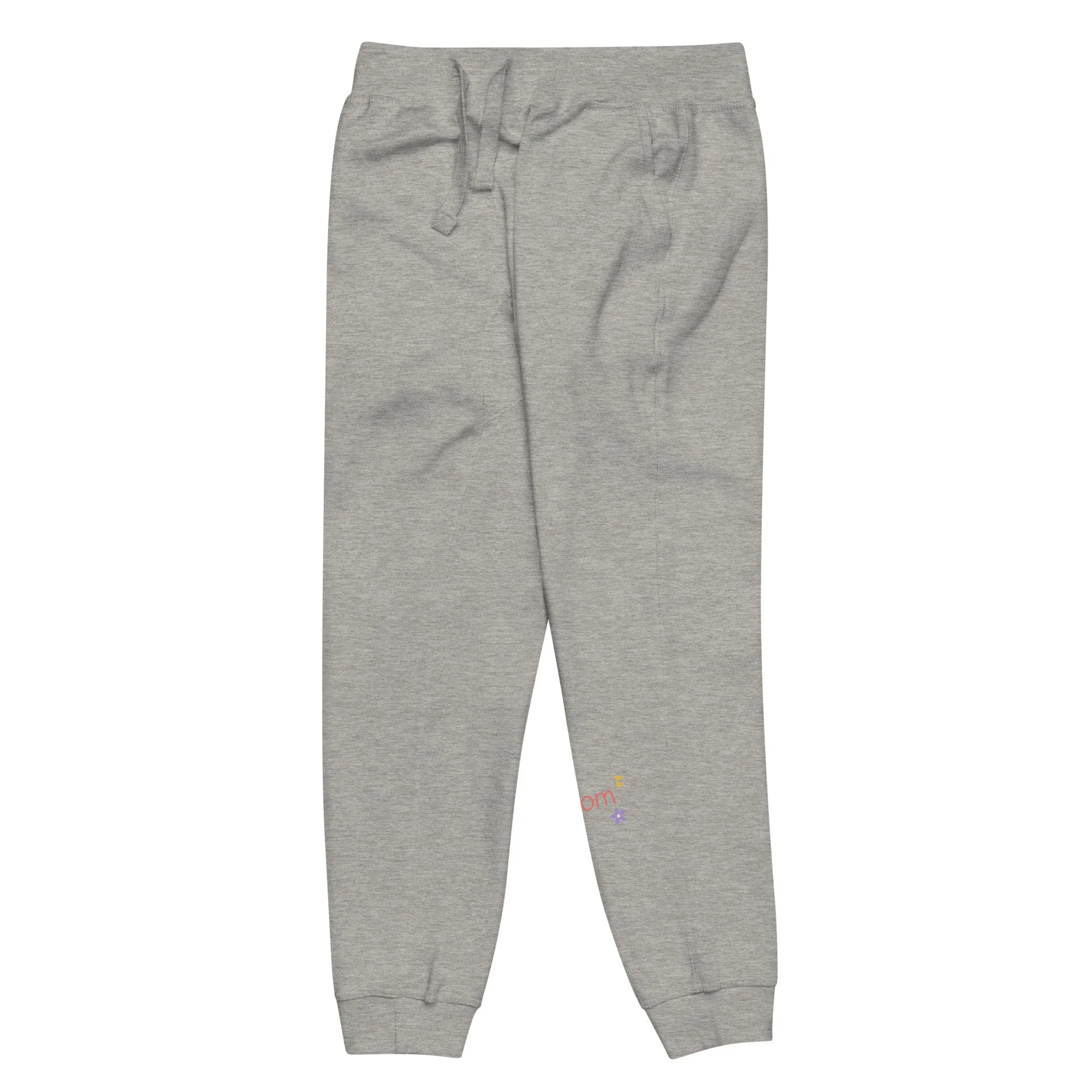 Bloom Fleece Joggers — Color Garden in carbon grey, front left view