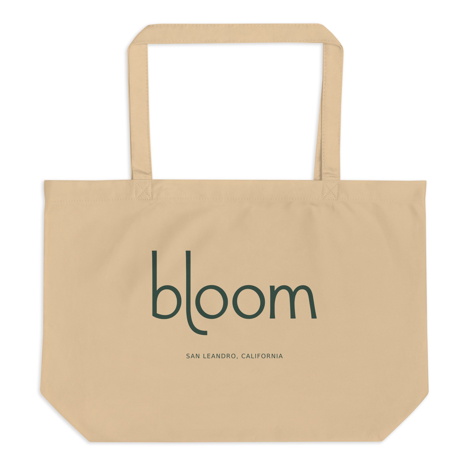 Bloom Studio Tote — Oyster / Forest in oyster, front view