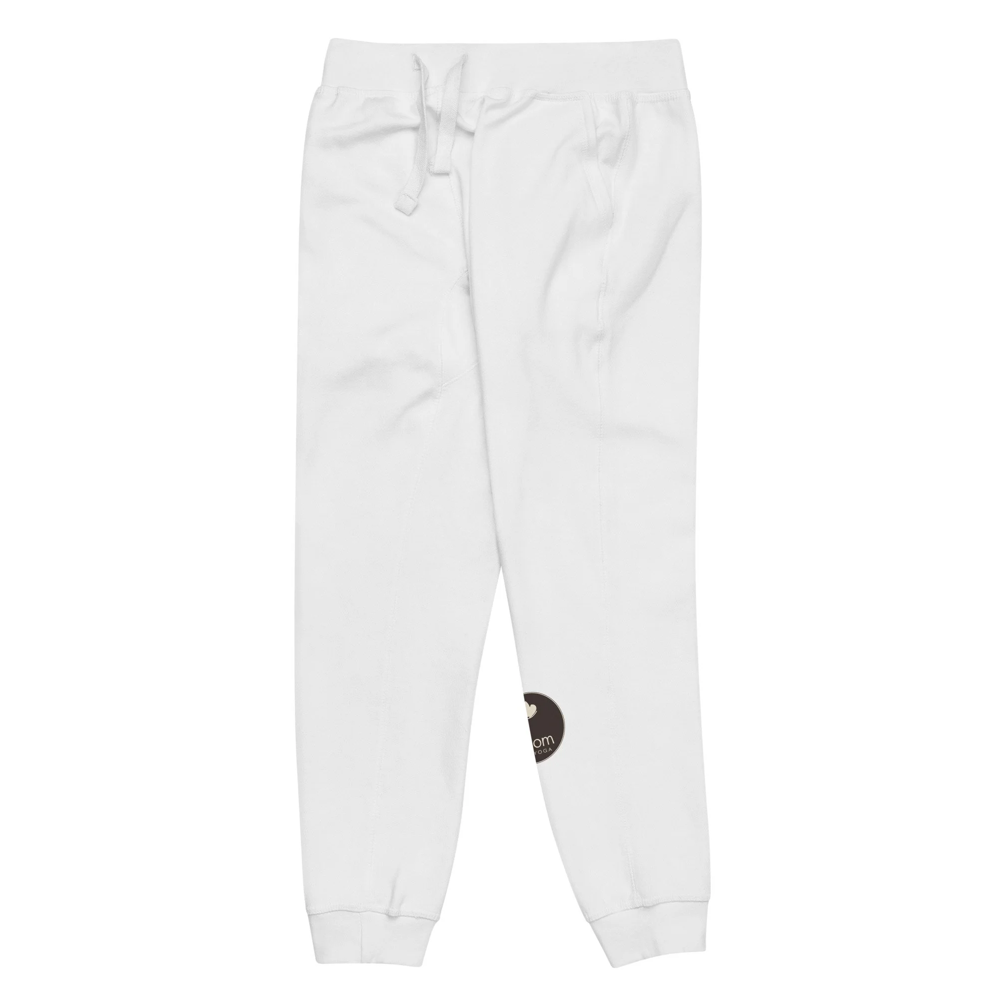 Bloom Fleece Joggers — White in white, front left view