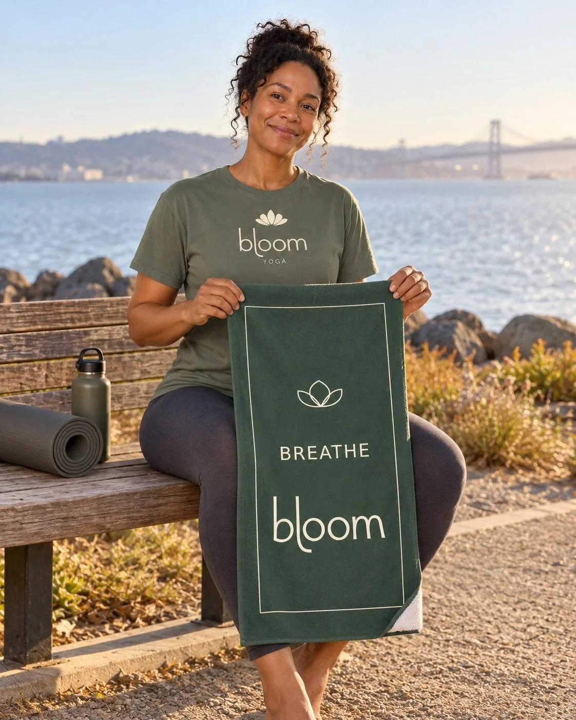 Bloom Practice Hand Towel, lifestyle photograph