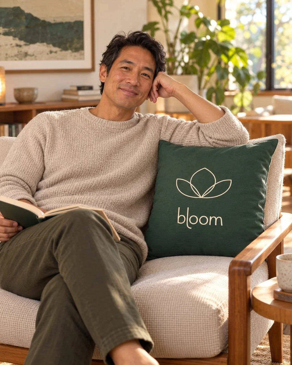 Bloom Rest Decorative Cushion, lifestyle photograph