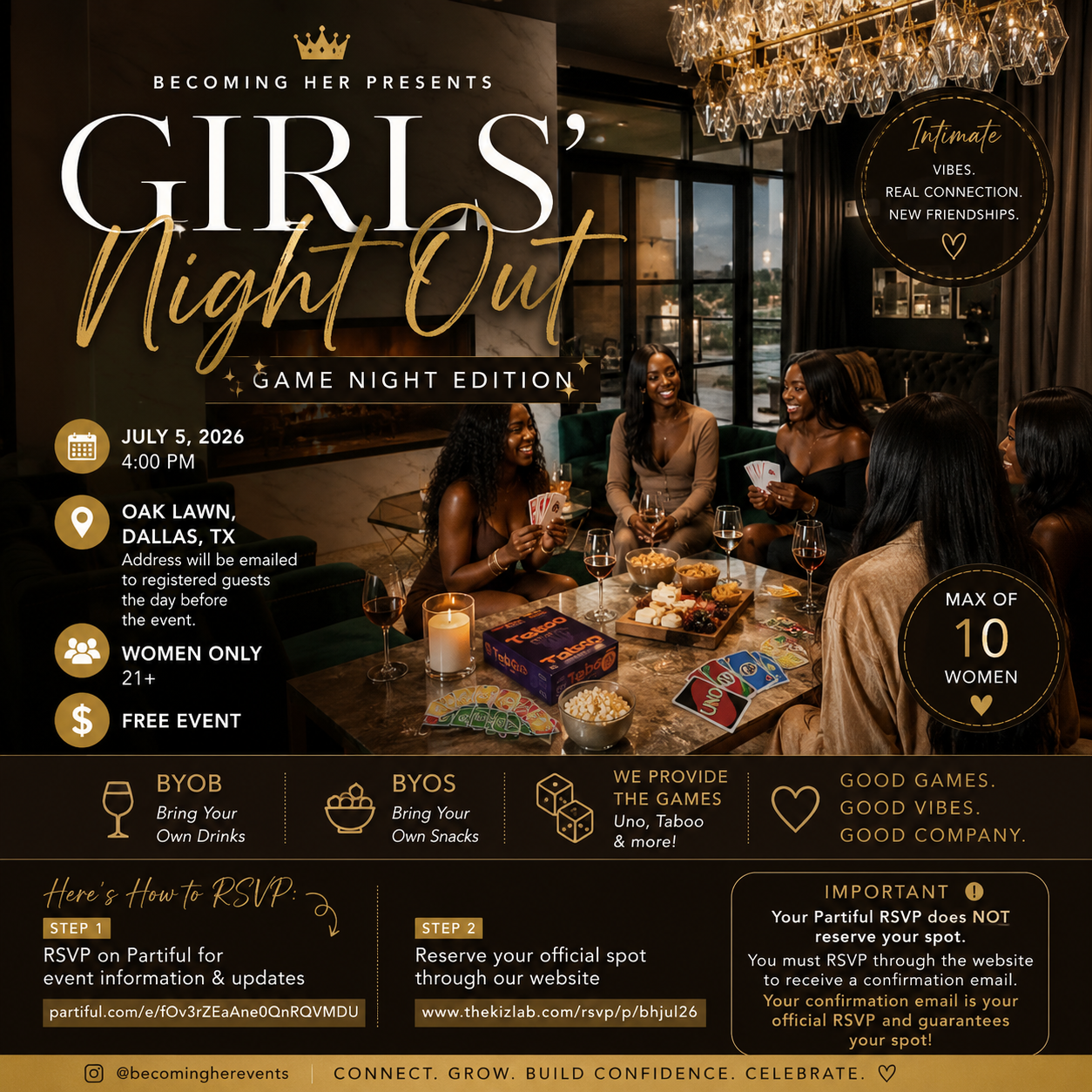 Becoming Her: Game Night - Dallas Edition