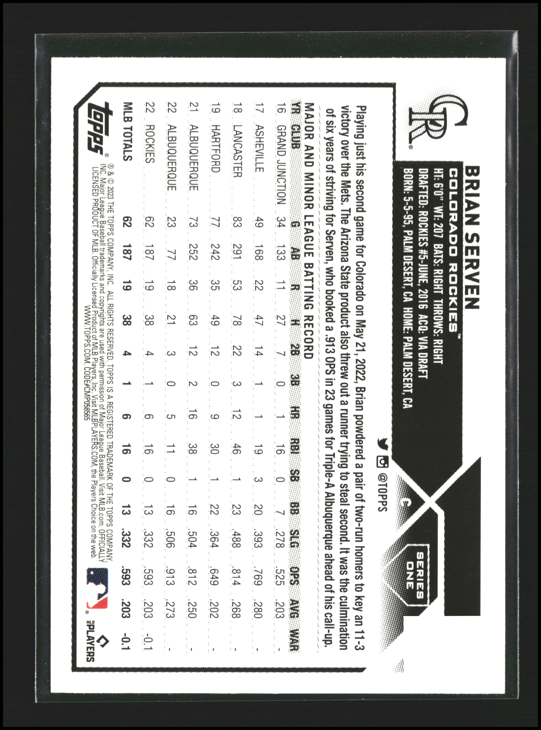 Brian Serven - Topps