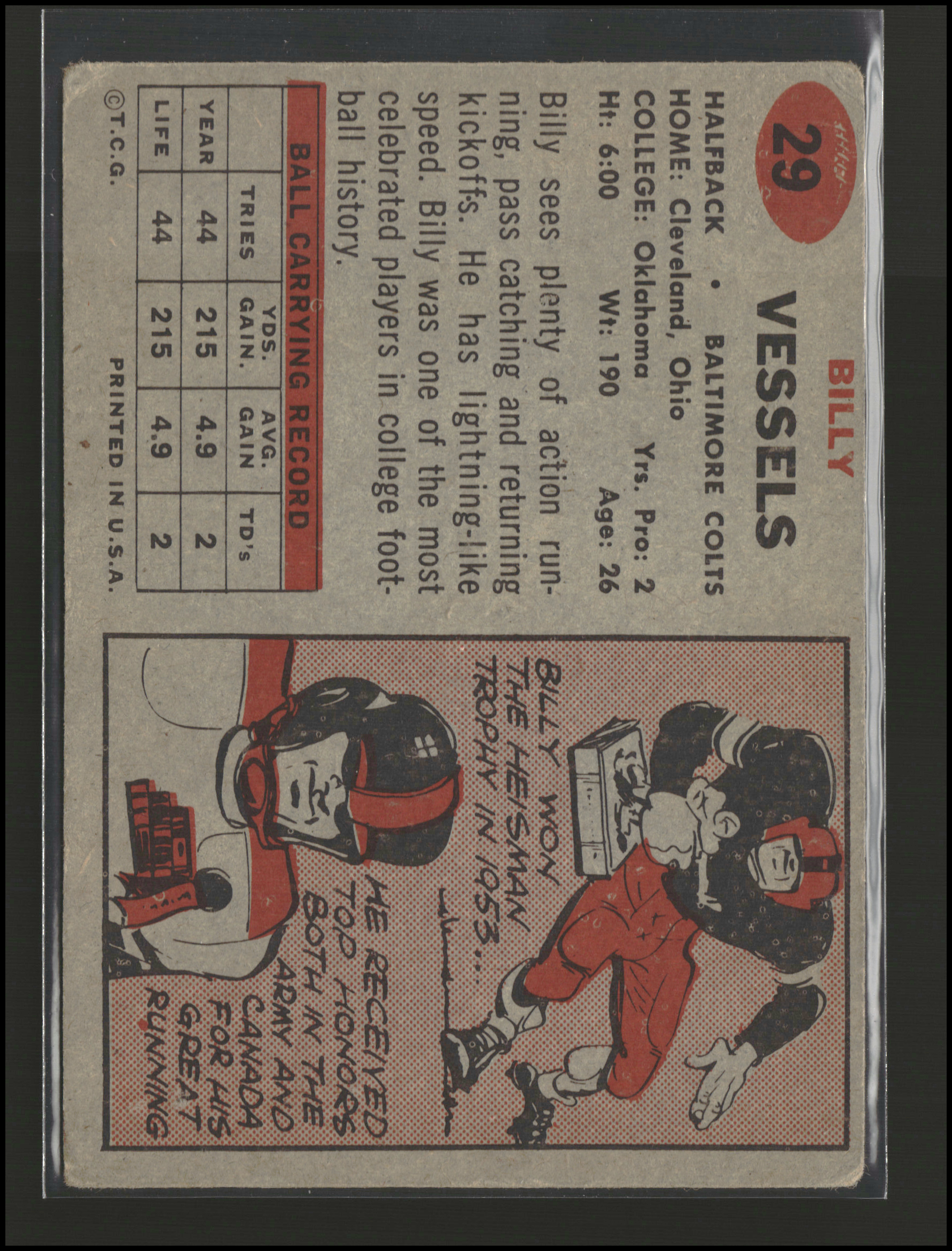 Billy Vessels - Topps