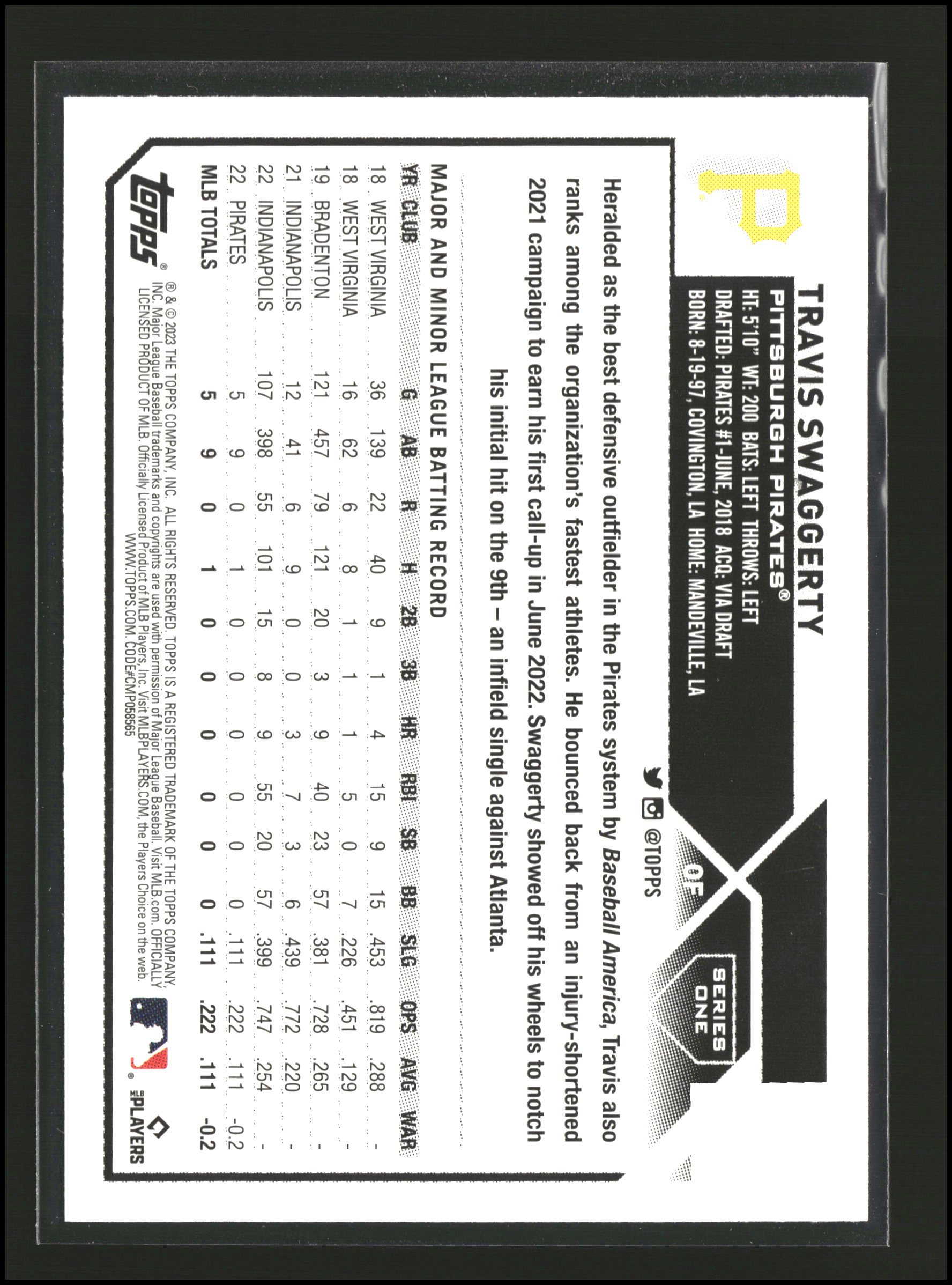 Travis Swaggerty - Topps