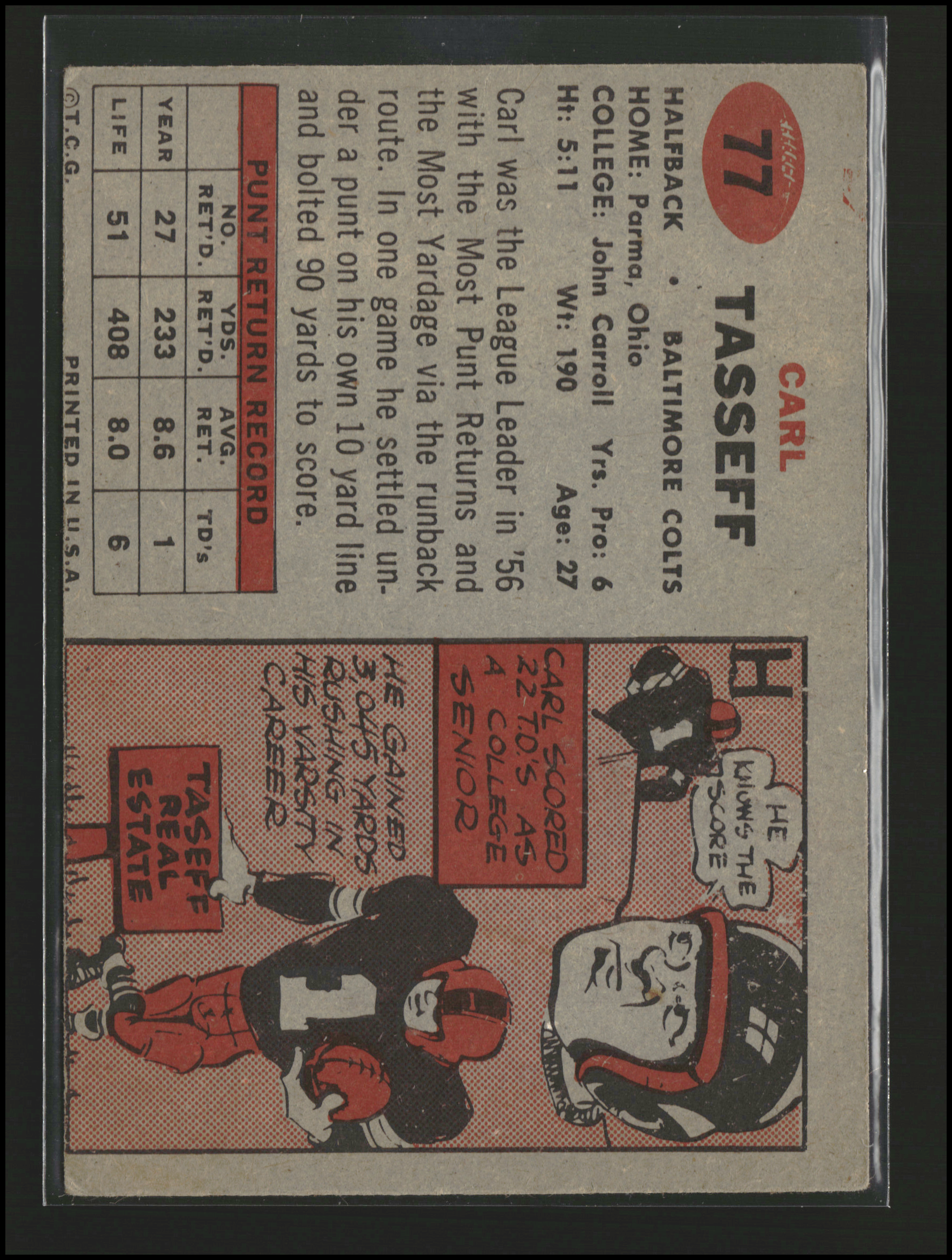 Carl Tasseff - Topps