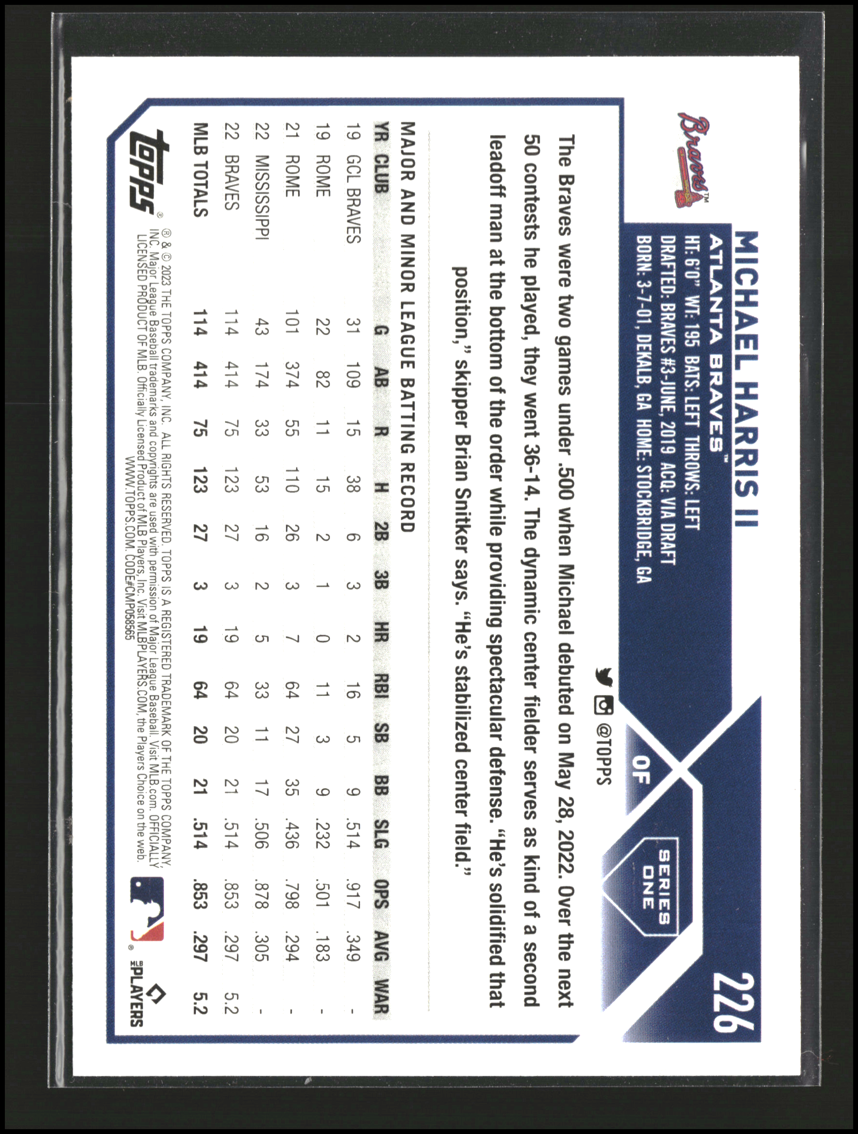 Michael Harris - Topps