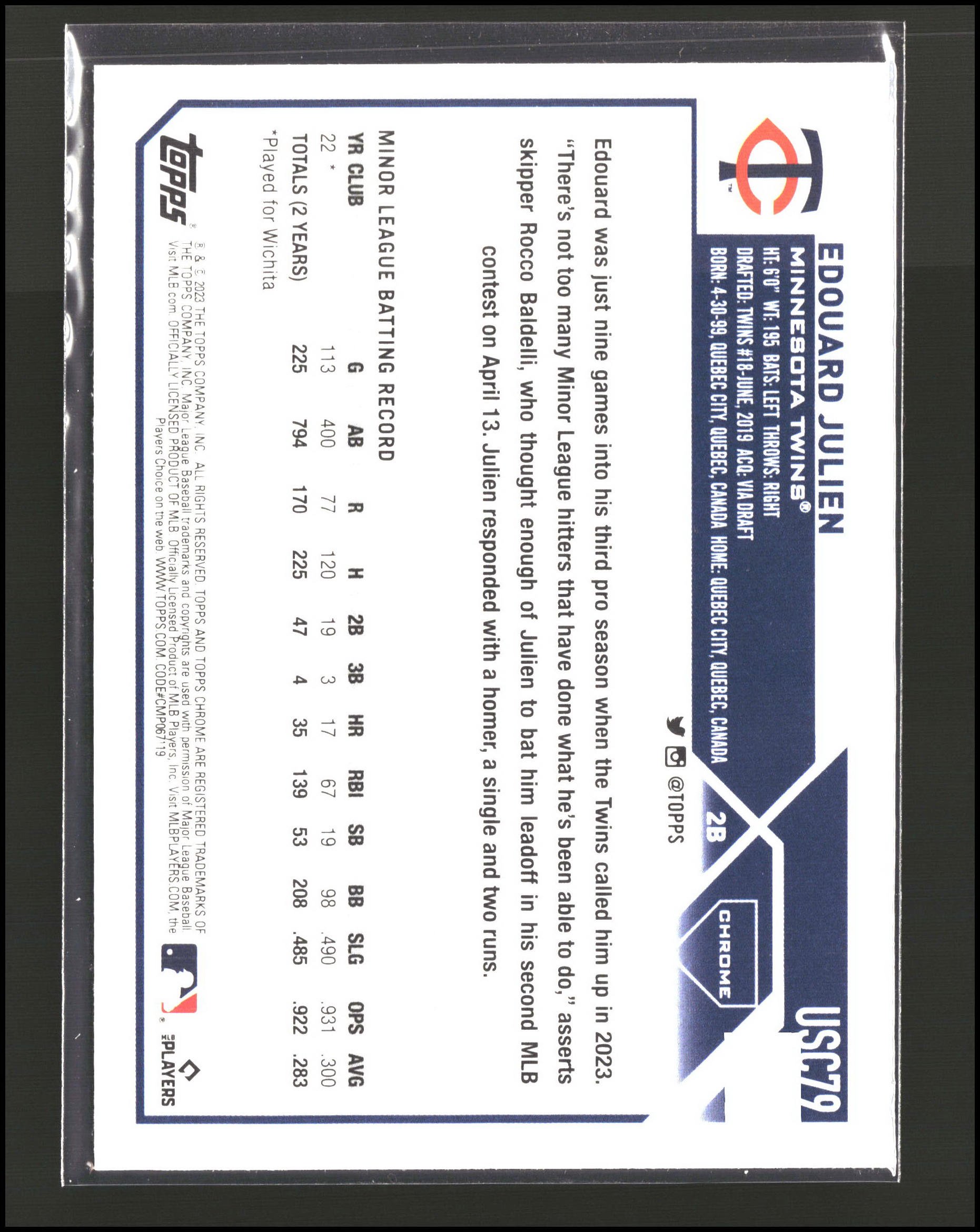 Edouard Julien - Topps Chrome Update