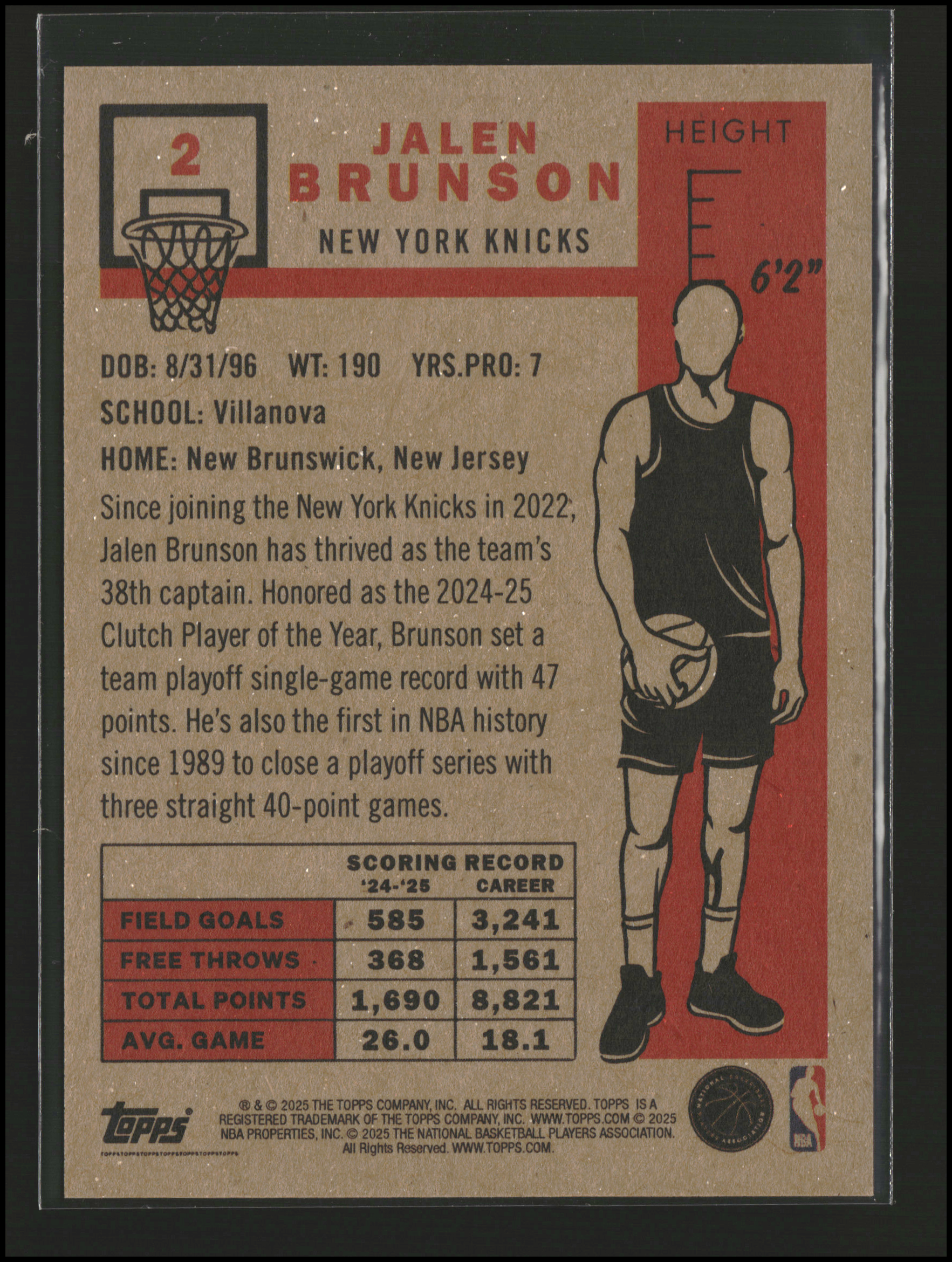 Jalen Brunson - Topps Living Set