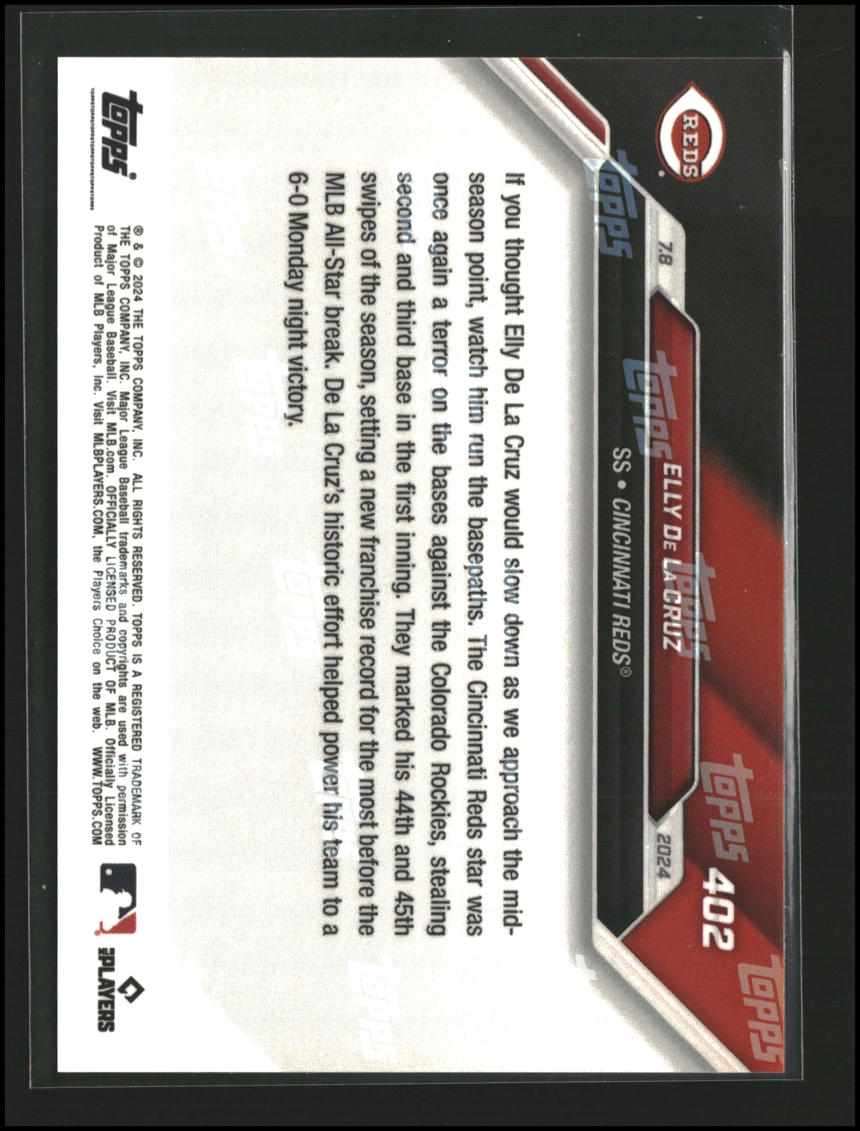 Elly De La Cruz #402 | Topps: Now | Baseball