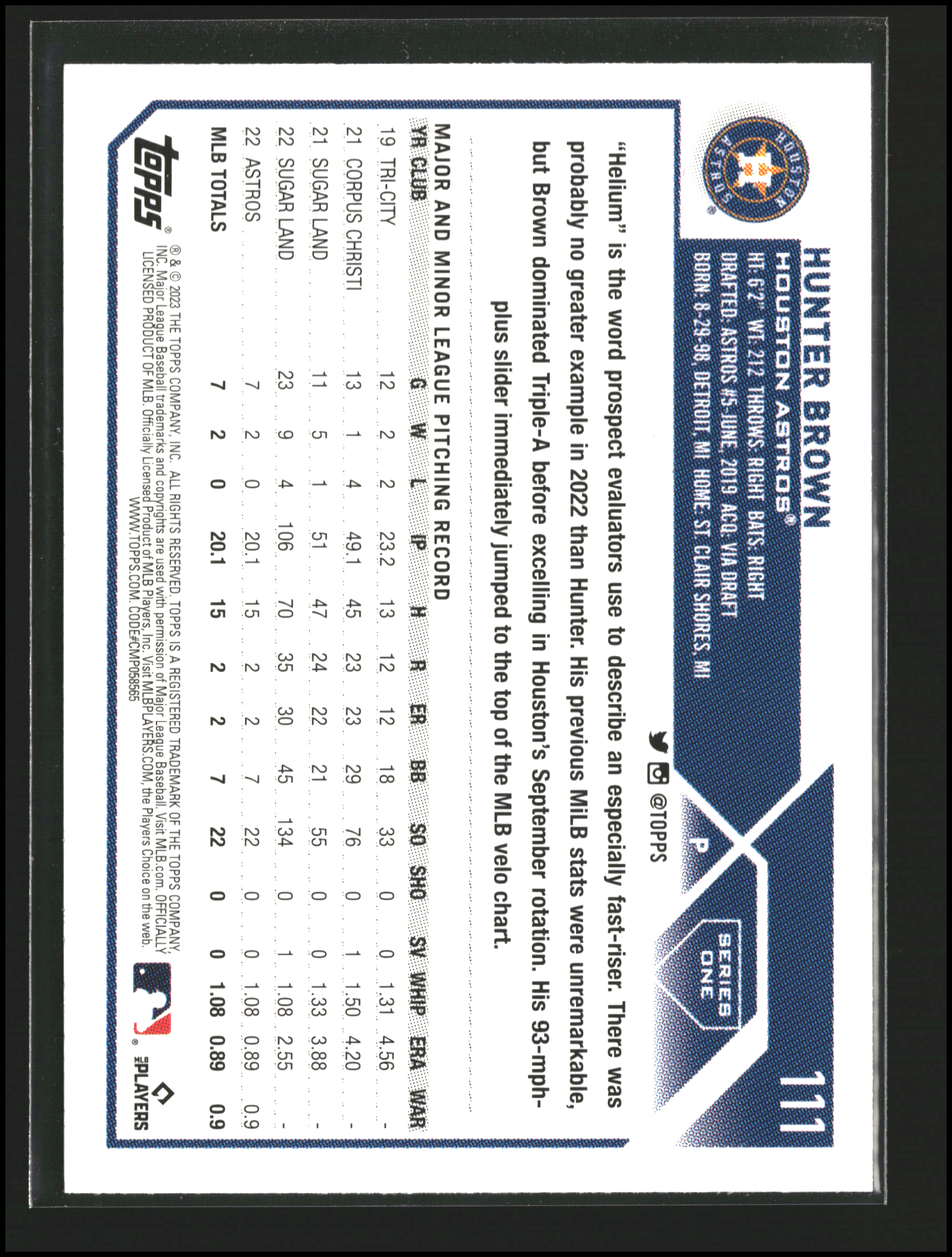 Hunter Brown - Topps