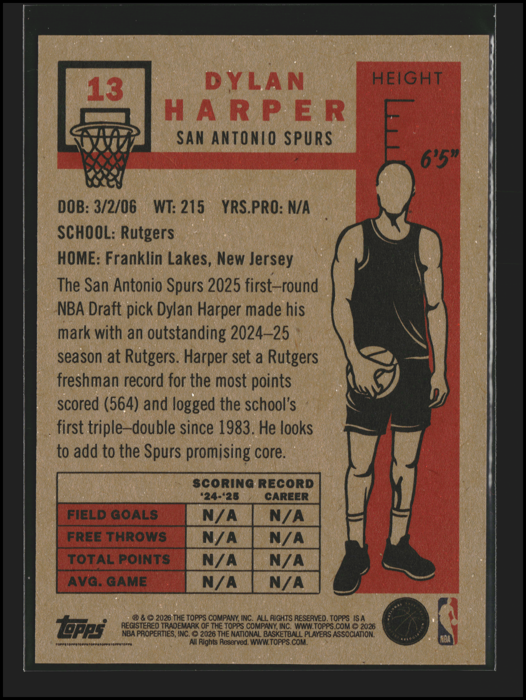 Dylan Harper #13 - Topps: Living Set