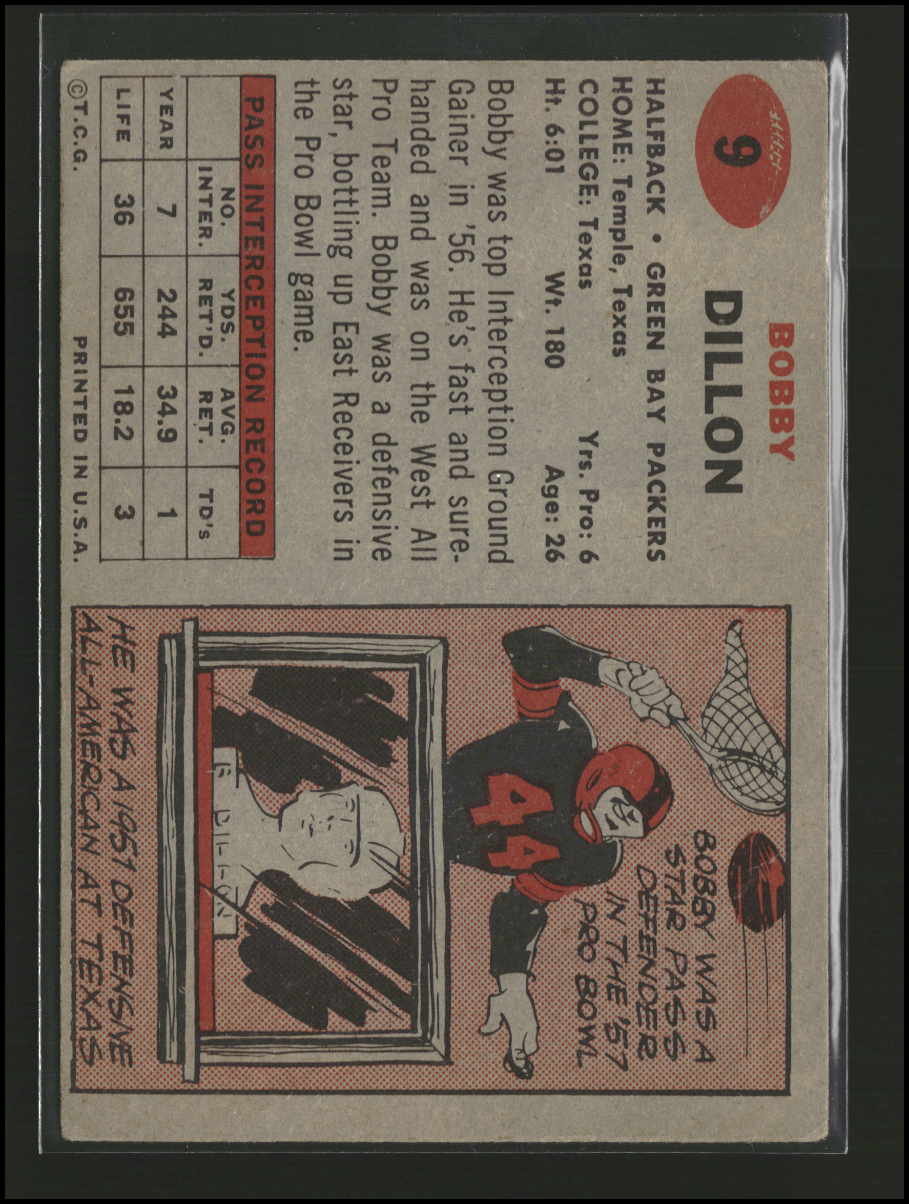 Bobby Dillon - Topps