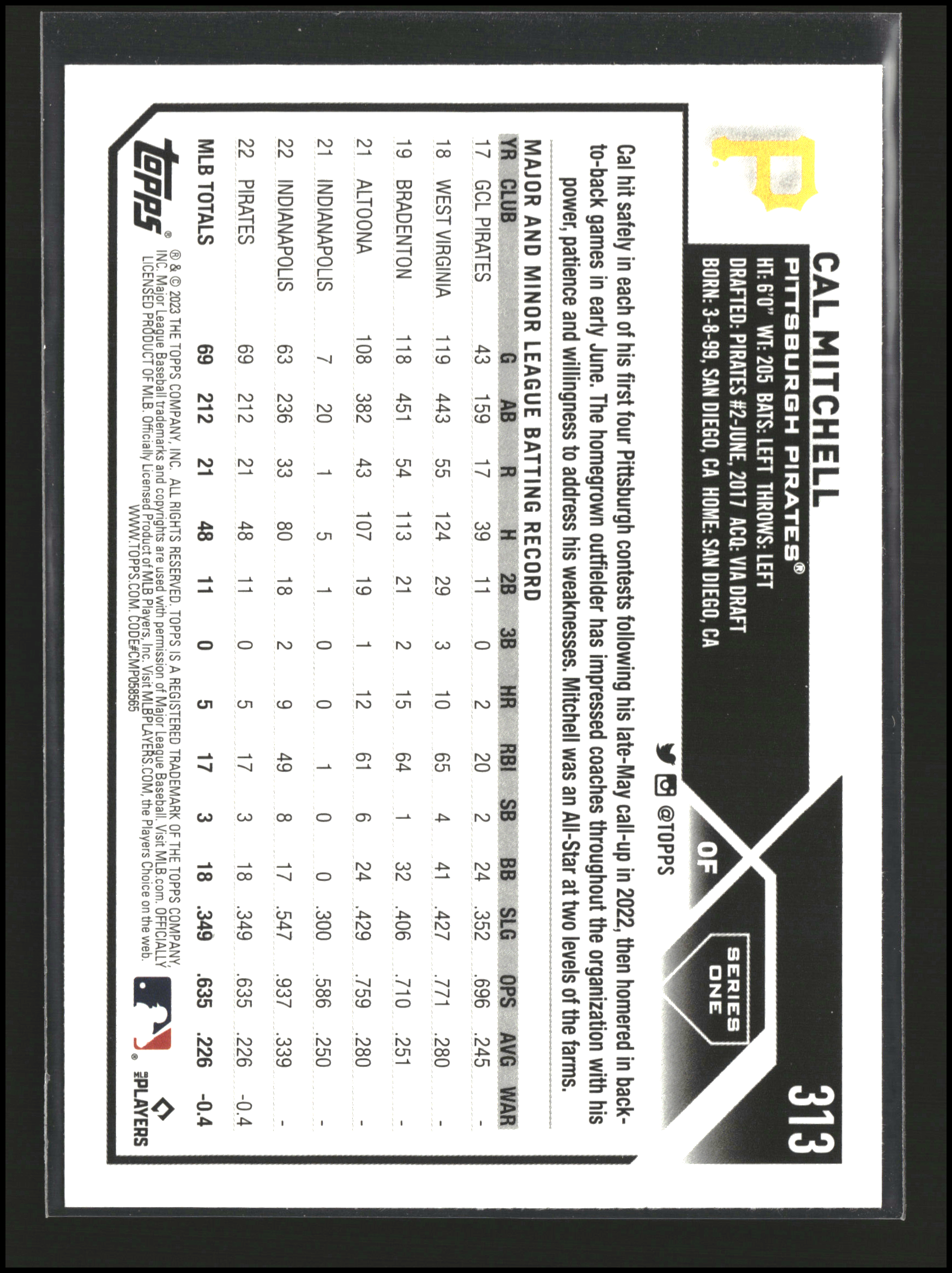 Cal Mitchell - Topps