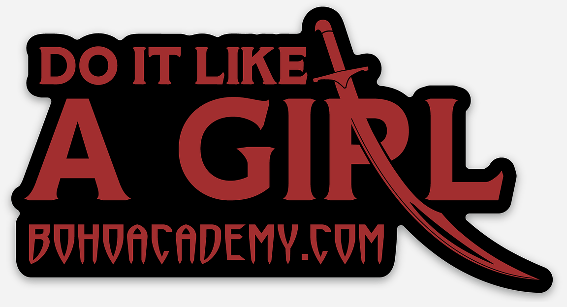 Do it Like a Girl Vinyl Sticker - 3.8" wide x 2" h