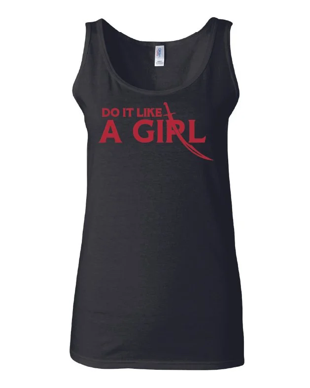DO IT LIKE A GIRL Tank - Red Ink