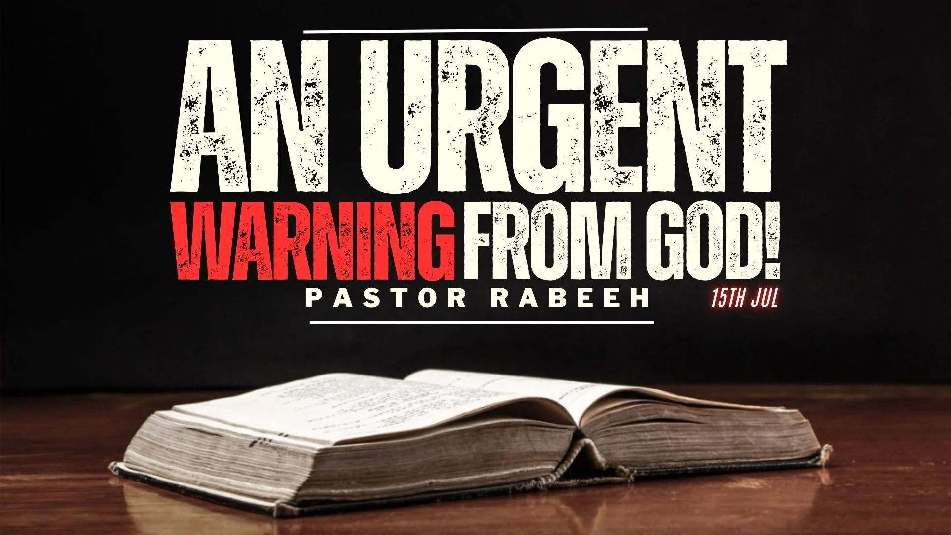 An Urgent Warning From God! 