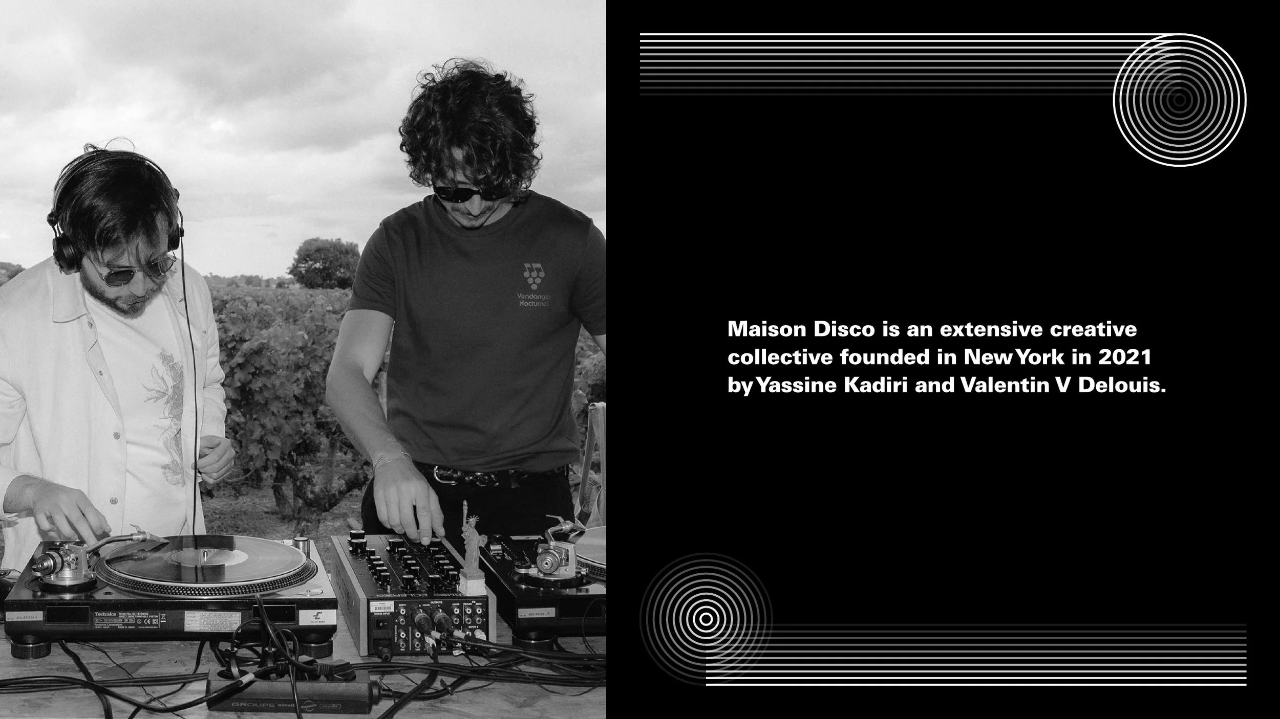 Maison Disco is an extensive creative collective founded in New York in 2021 by Yassine Kadiri and Valentin V Delouis.
