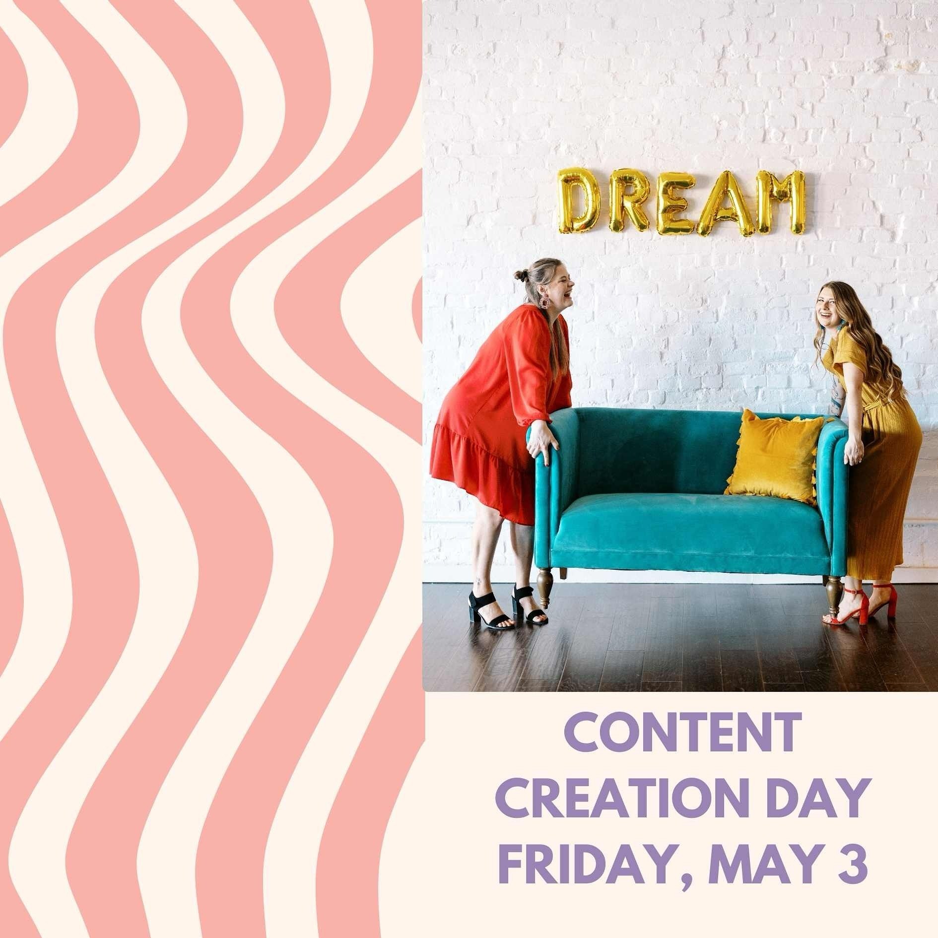 Exciting news!!! We found with our last Content Creation Day our space is roomy enough to continue opening it up to non-members. CC Day happens the first Friday of the month during regular business hours 8-6, so mark your calendar for next Friday! Be