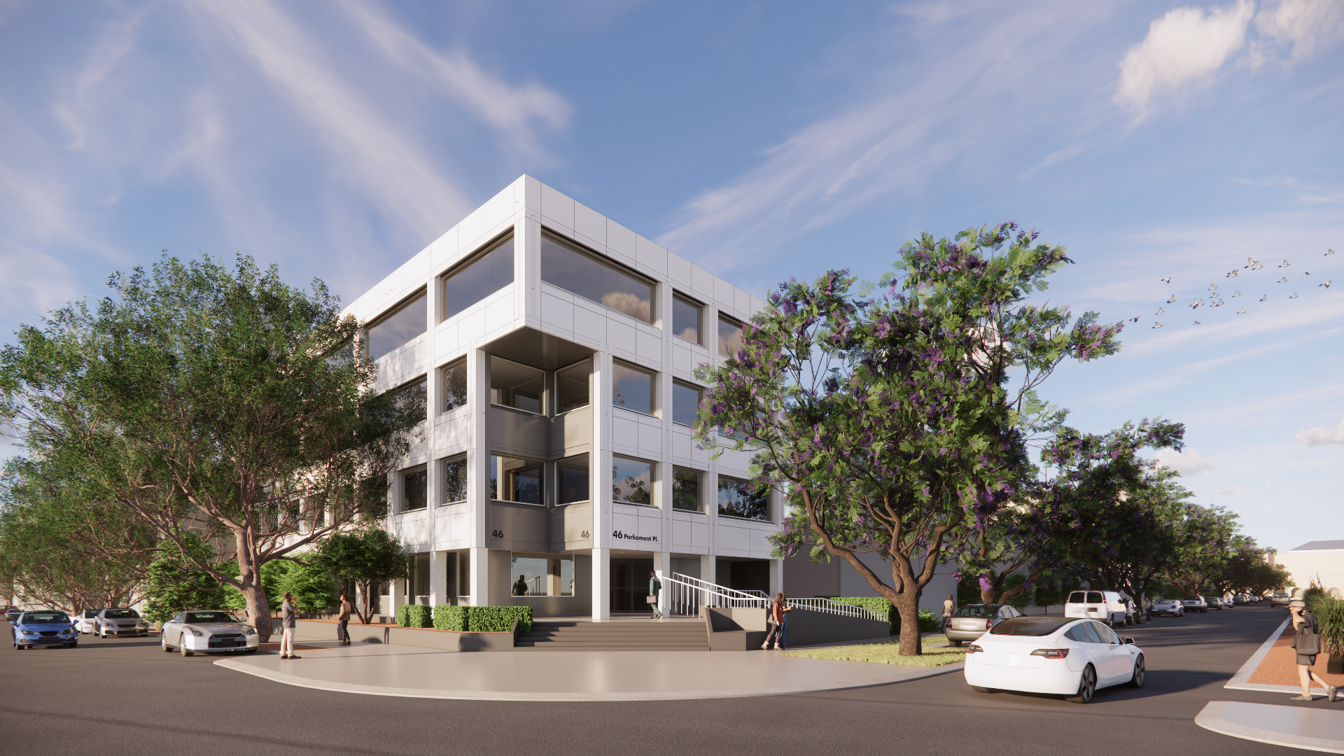 Proposed façade upgrade at 46 Parliament Place addressing safety and weatherproofing