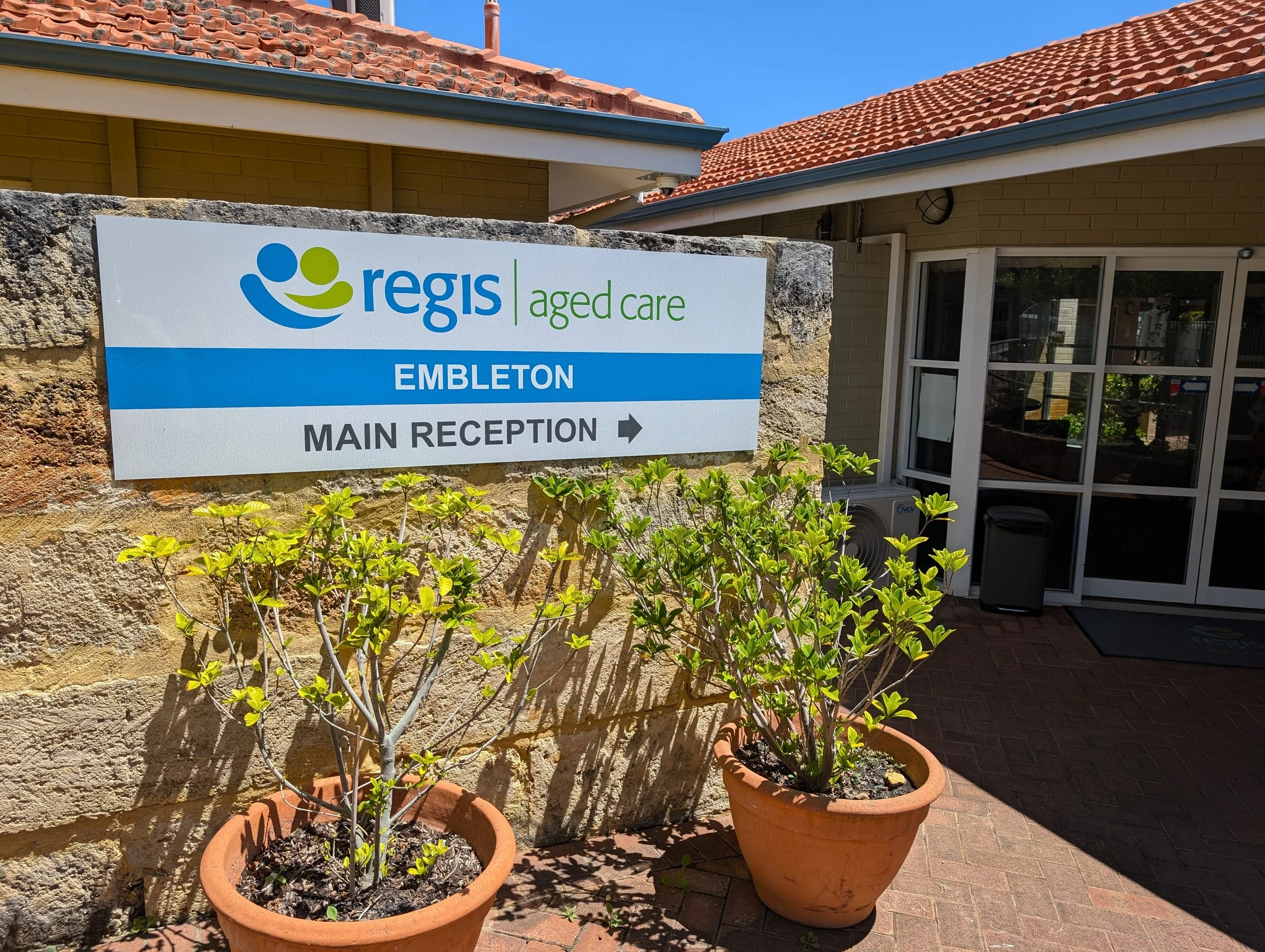 Proposed aged care dining space extension with clear circulation and accessibility