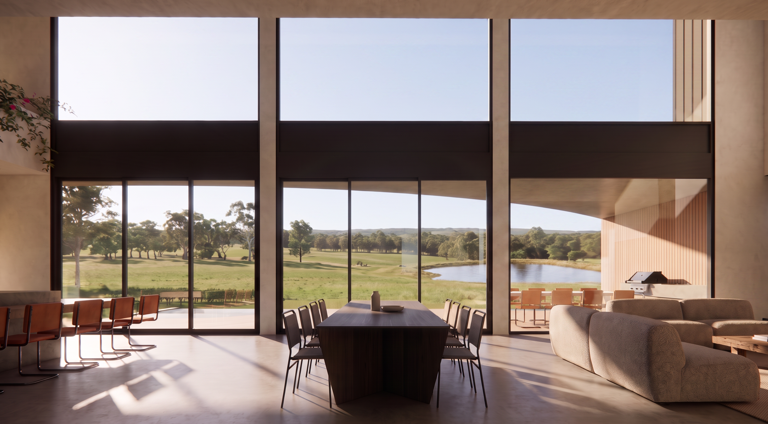 Sabella House exterior overlooking the Metricup landscape
