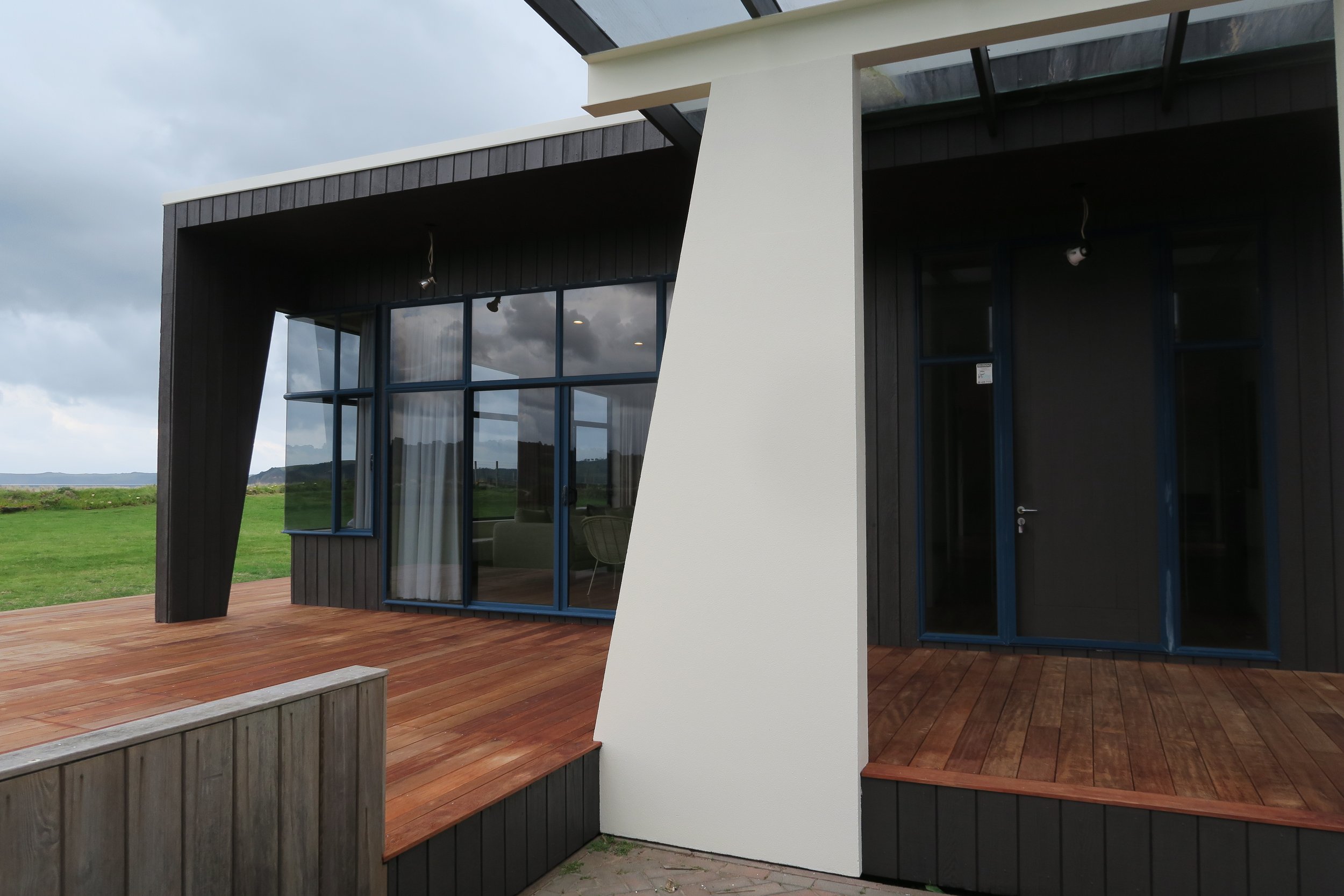 Omaha beach front, cedar oil to paint conversion