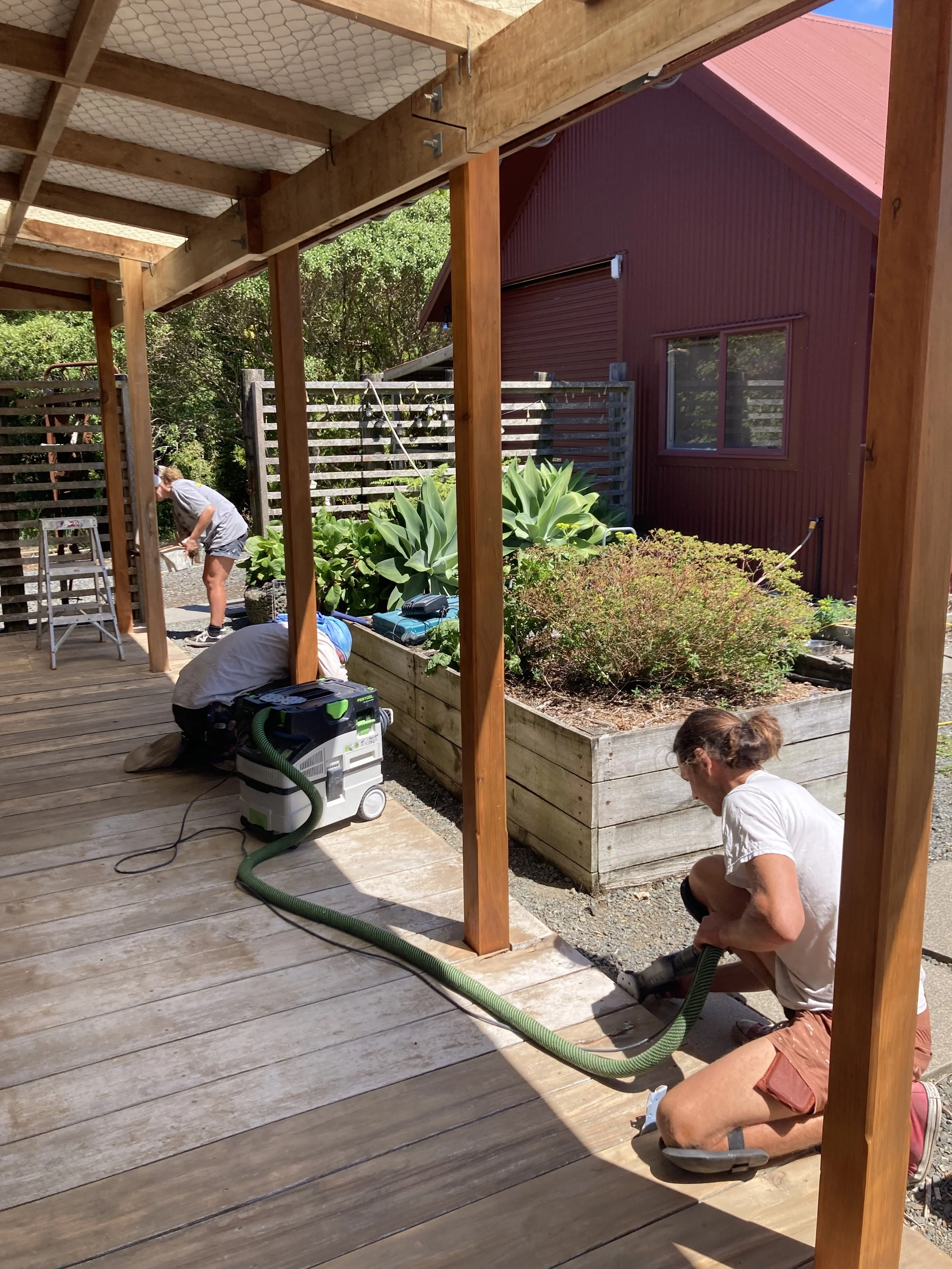 Deck refurbishment and oil