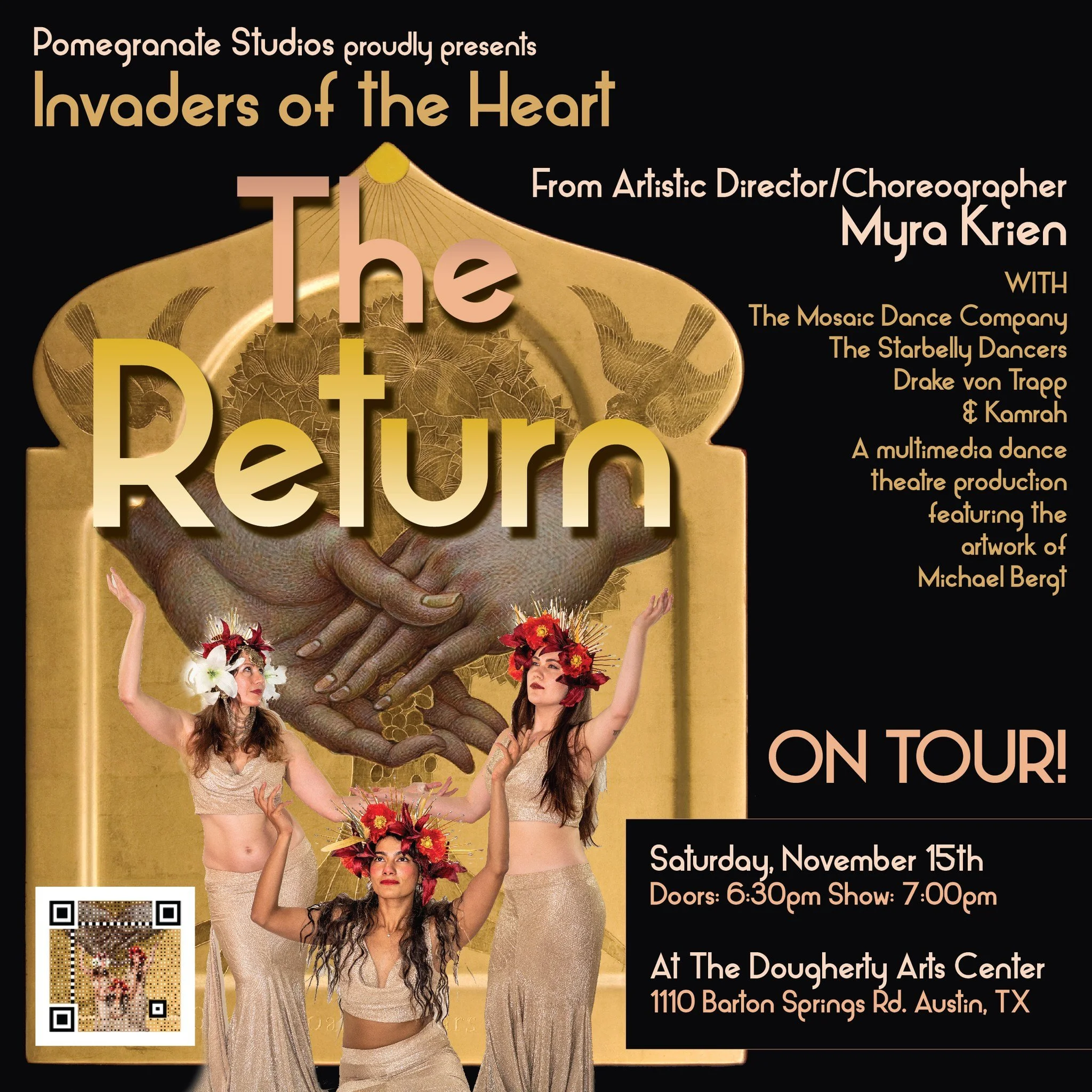 THIS SATURDAY! Get your tickets for the final performance of ✨The Return✨tour 11/15  @doughertyartscenter 

Tickets/more info: thereturn-austin.rsvpify.com (link in bio) 🐍

#austindanceevents #theatricalbellydance #dancetheatre #danceart
