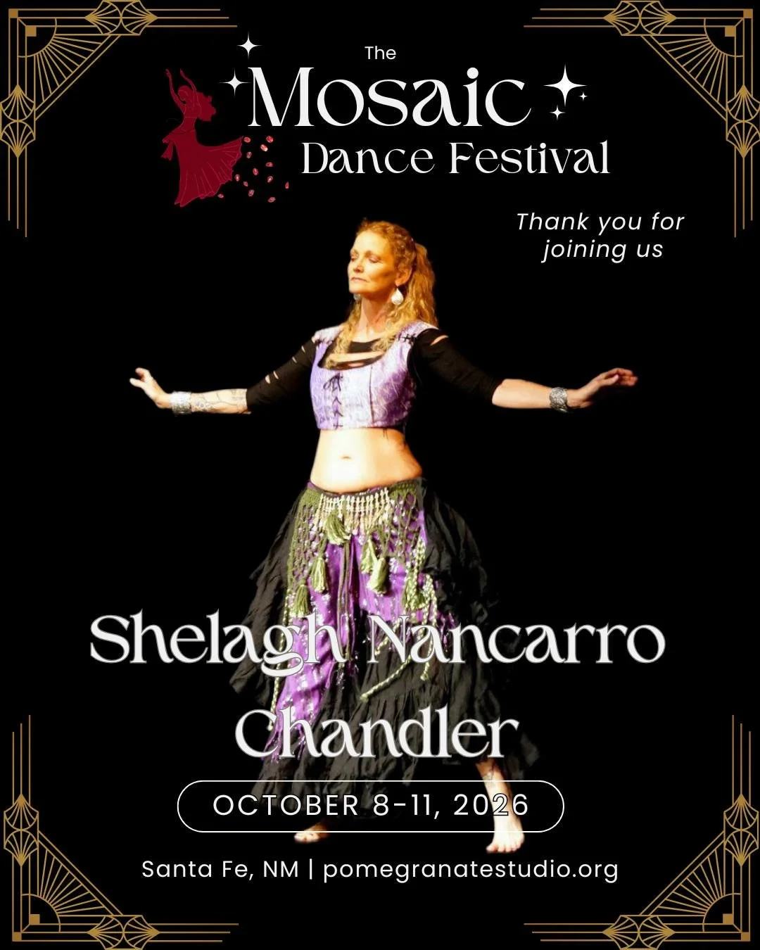 Thank You Shelagh Nancarro Chandler for joining us in celebrating Pomegranate Studios 30th Anniversary Dance Party!! We look forward to dancing with you!

For More info on this event please visit: pomegranatestudio.org
