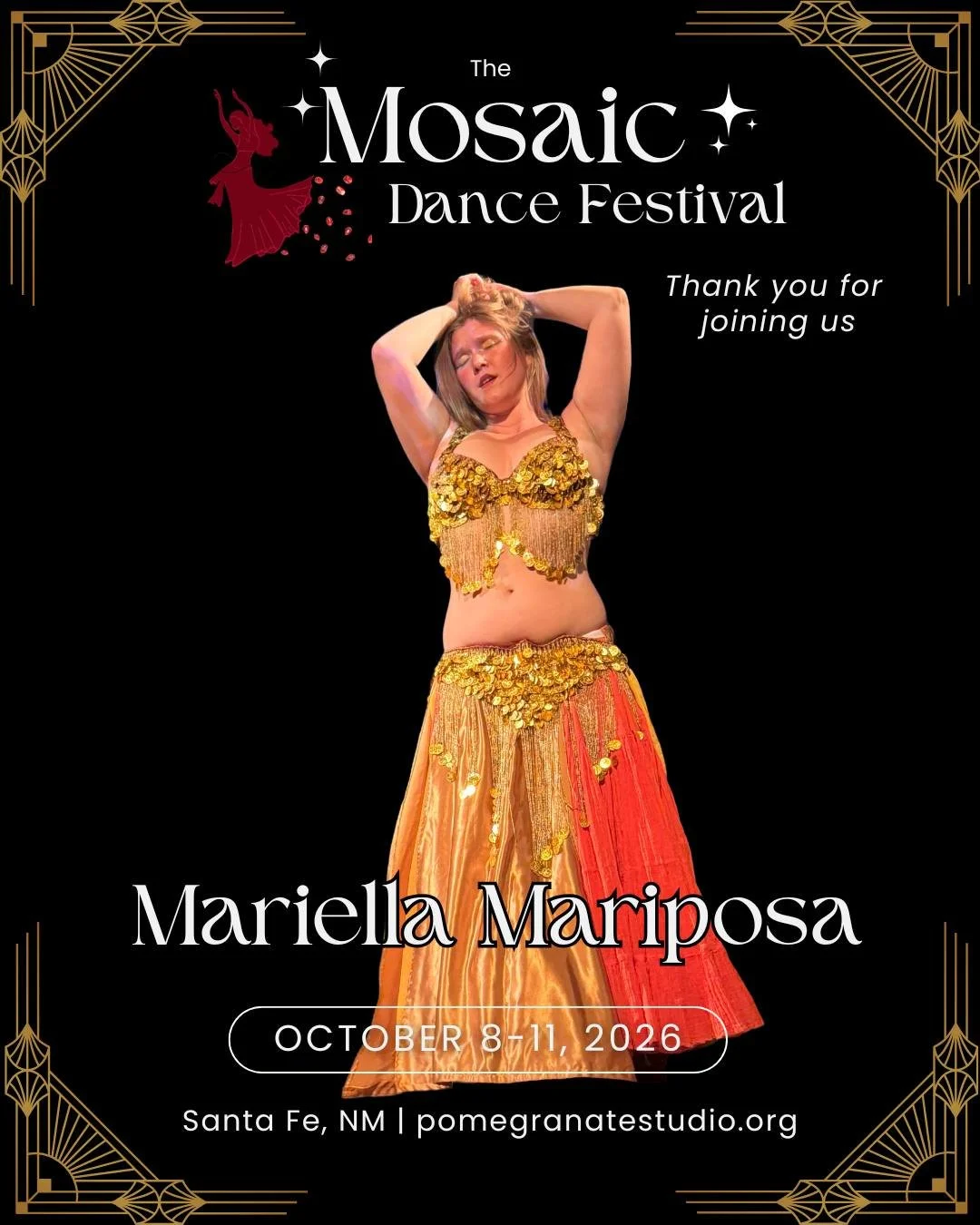Thank You Mariella Mariposa for joining us in celebrating Pomegranate Studios 30th Anniversary Dance Party!! We look forward to dancing with you!

For More info on this event please visit: pomegranatestudio.org